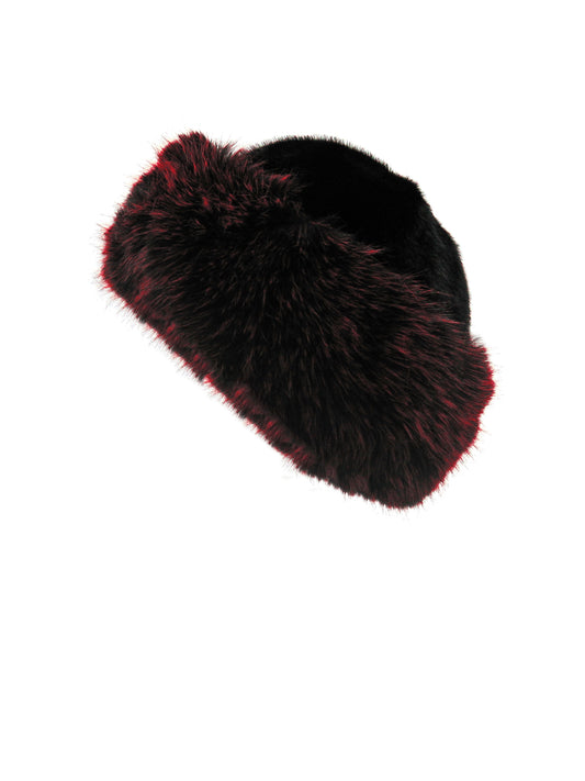 Two Tone Faux Fur Russian Hat