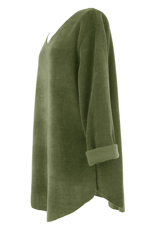 V Neck Chenille Necklace Top