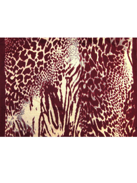 Abstract Leopard Print Cashmere Scarf