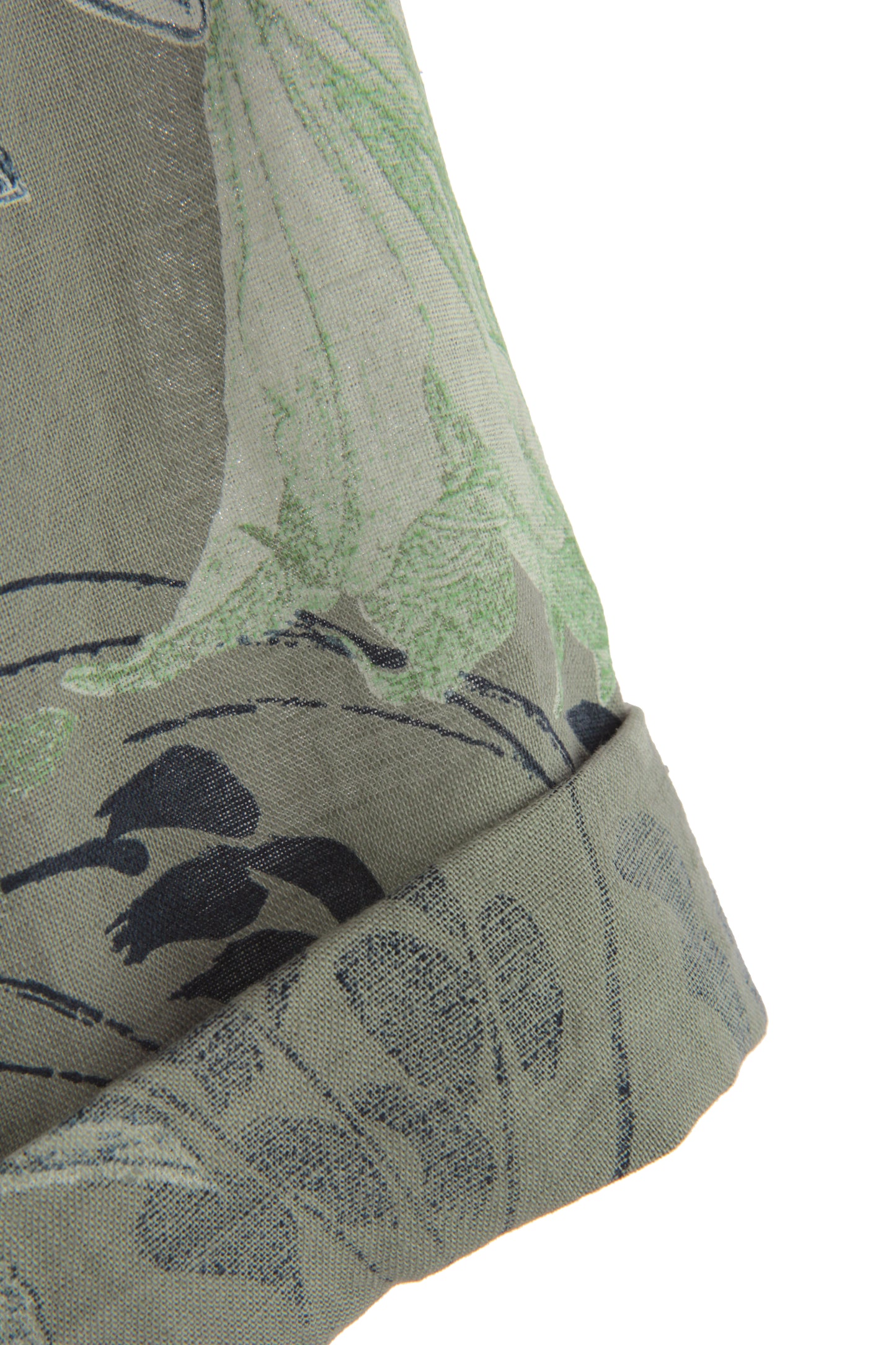 Floral Print Pleat Back Linen Dress