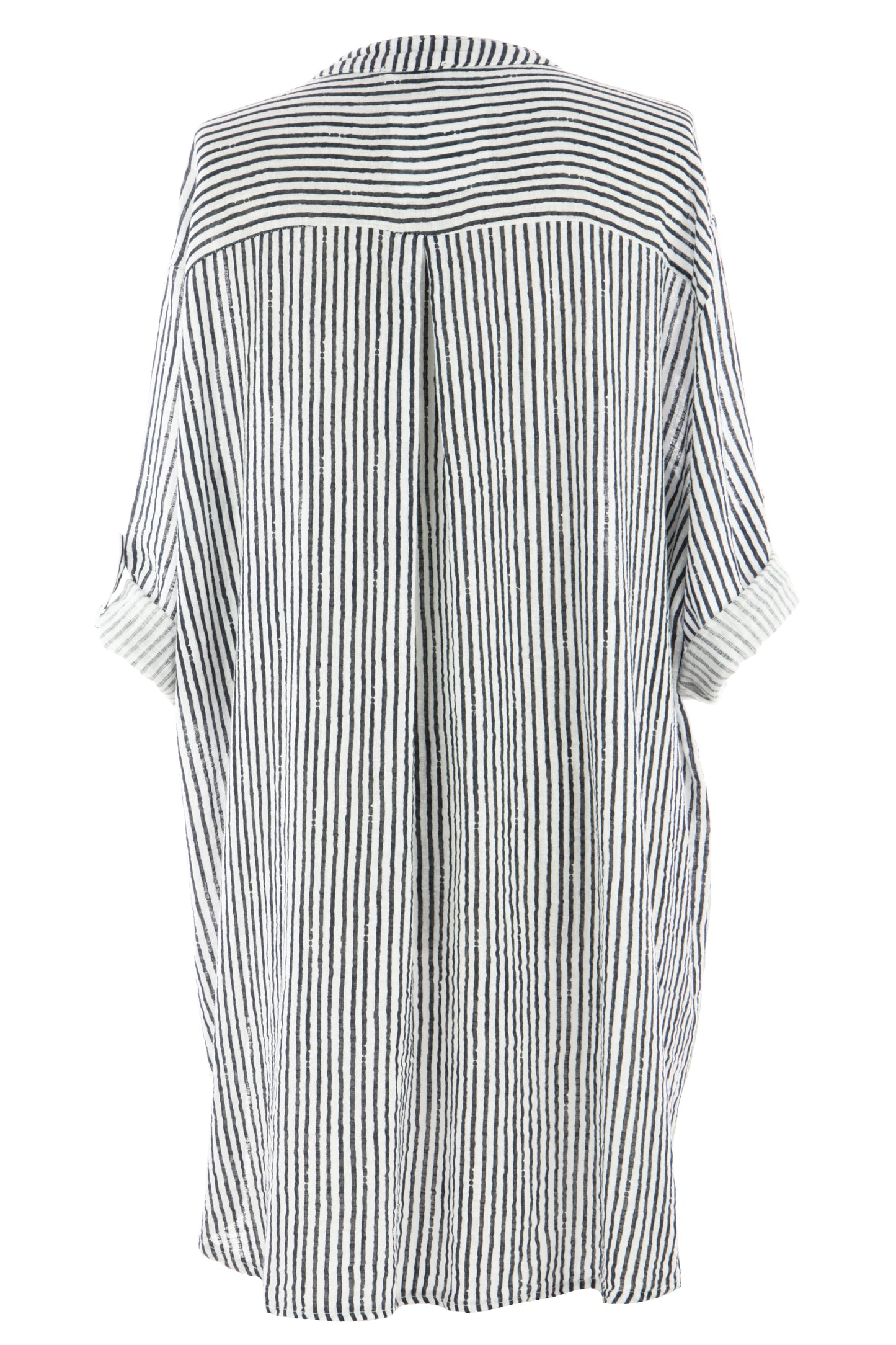Stripe Hi Low Cotton Shirt
