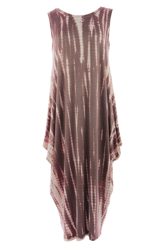 Sleeveless Tie Dye Tulip Midi
