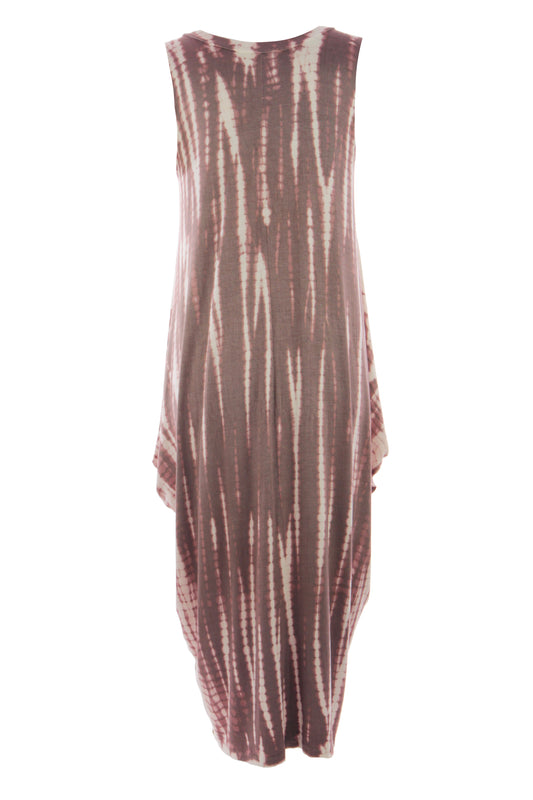 Sleeveless Tie Dye Tulip Midi