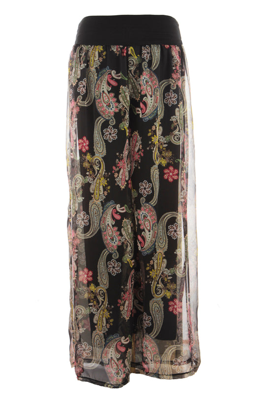 Paisley Print Chiffon Trouser
