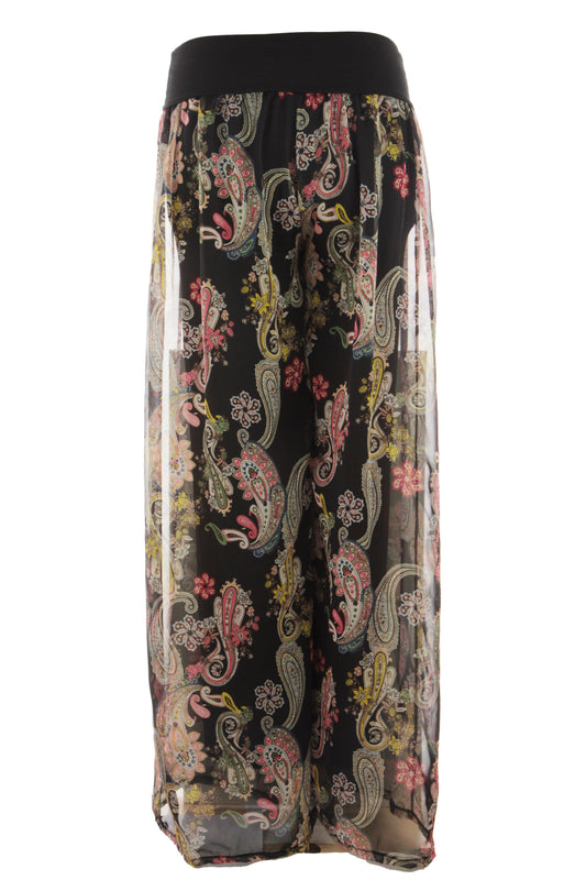 Paisley Print Chiffon Trouser