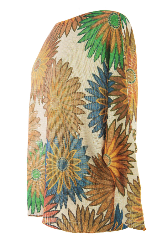 Floral Print Fine Knit Jumper