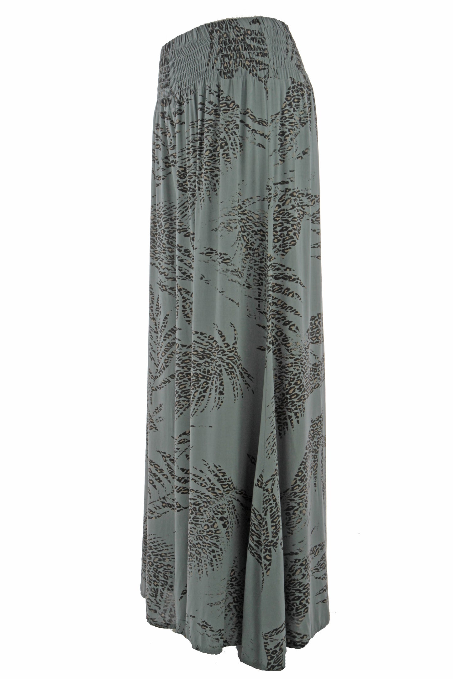 Leaf Leopard Print Palazzo Trouser