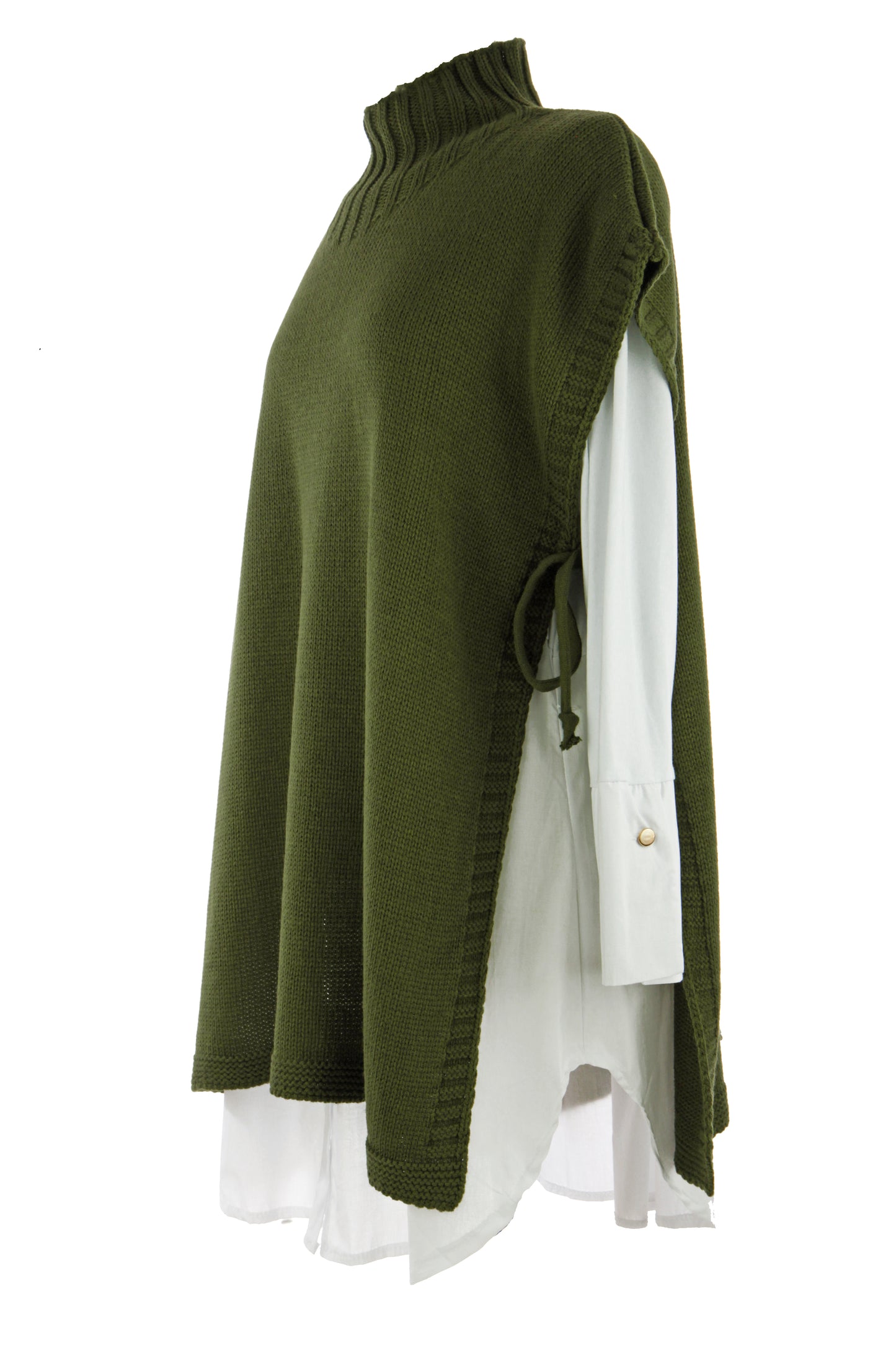 Side Tie Tabard Poncho