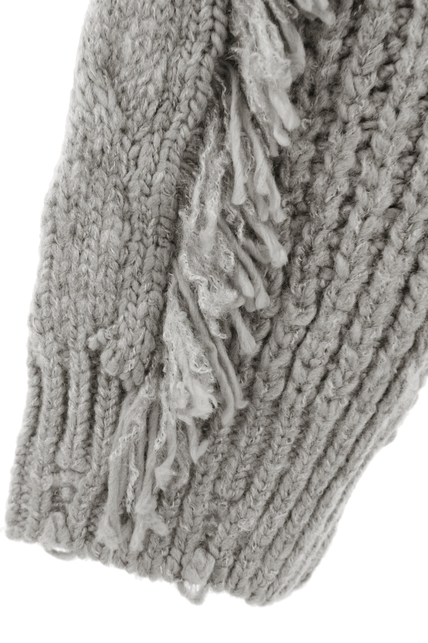 Cable Knit Fringe Wool Jumper