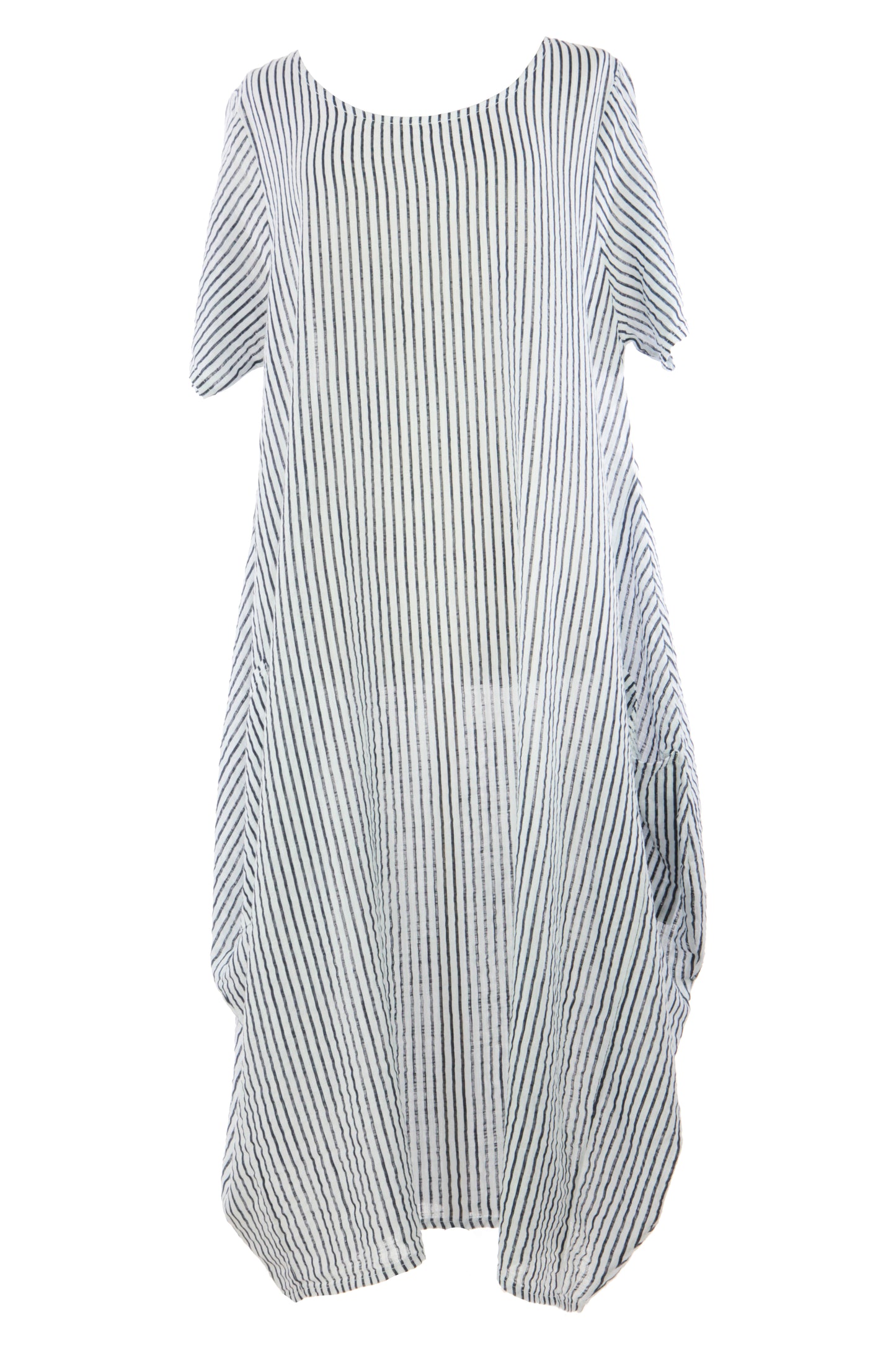 Stripe 2 Pocket Tulip Midi