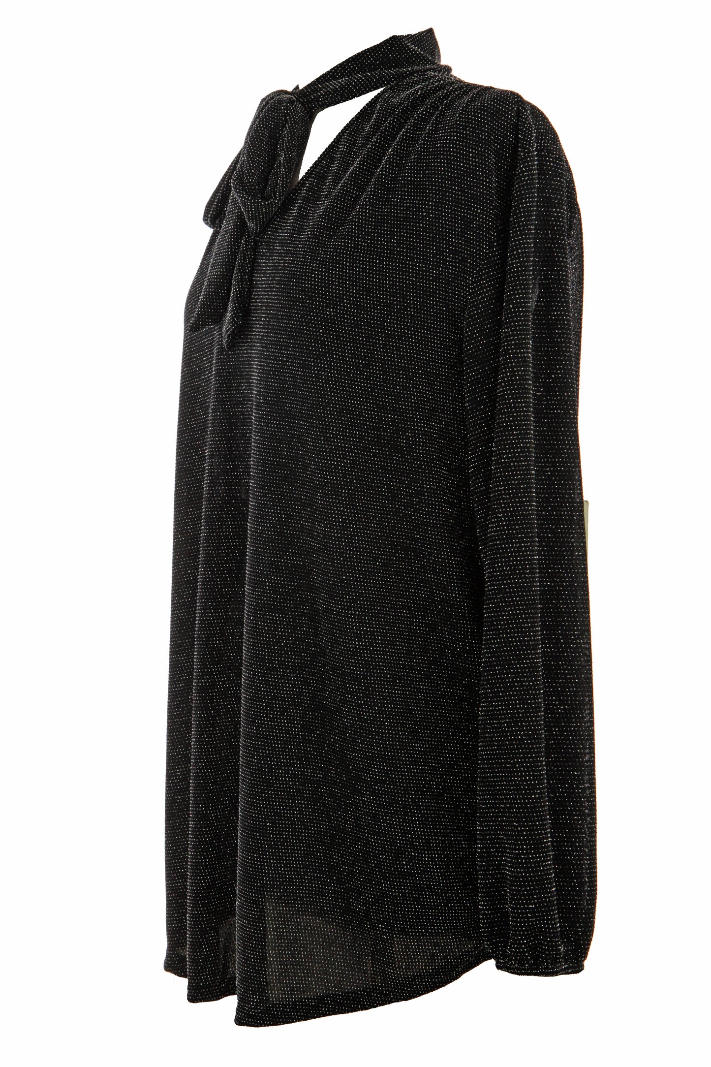 Tie Neck Lurex Top