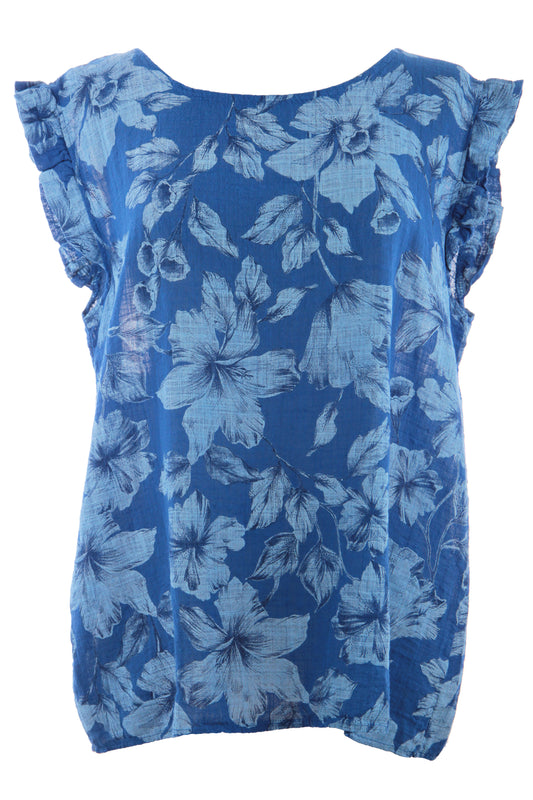 Floral Sleeveless Cotton Top