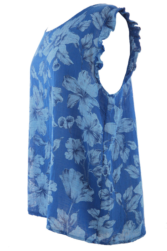 Floral Sleeveless Cotton Top