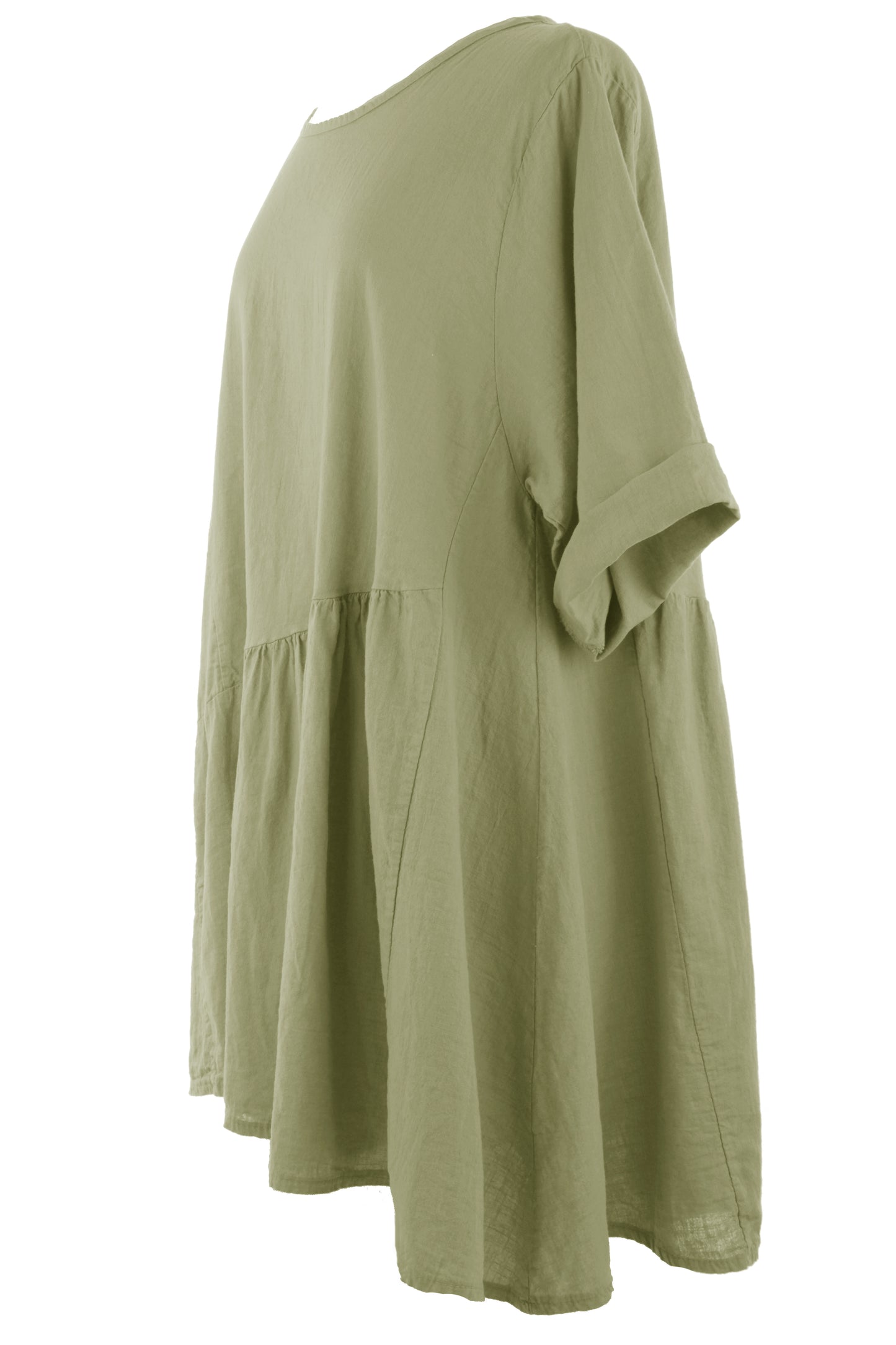 Pleat Panel Linen Tunic