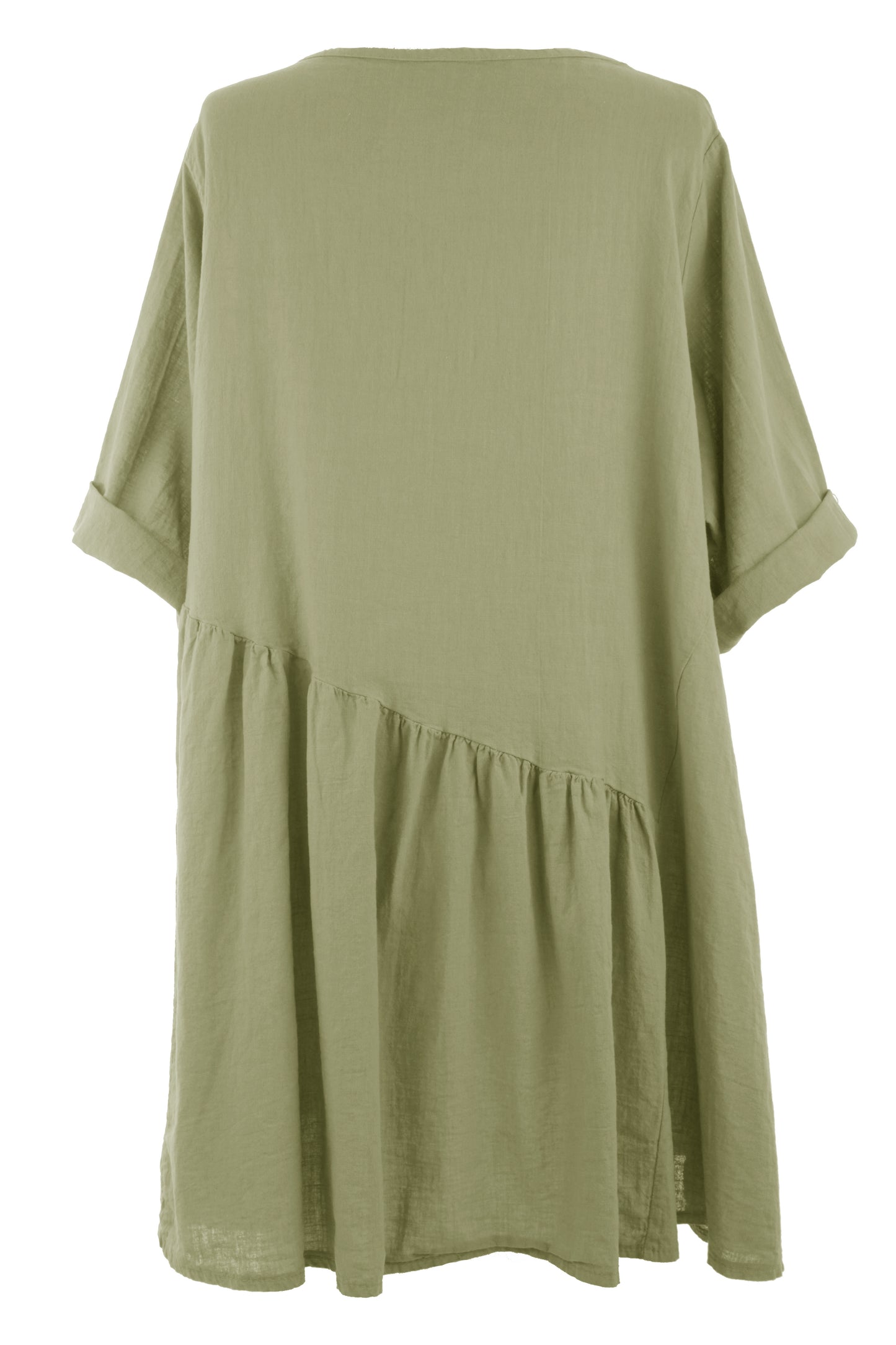 Pleat Panel Linen Tunic