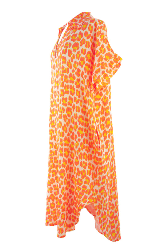 Leopard Print Collar Dress