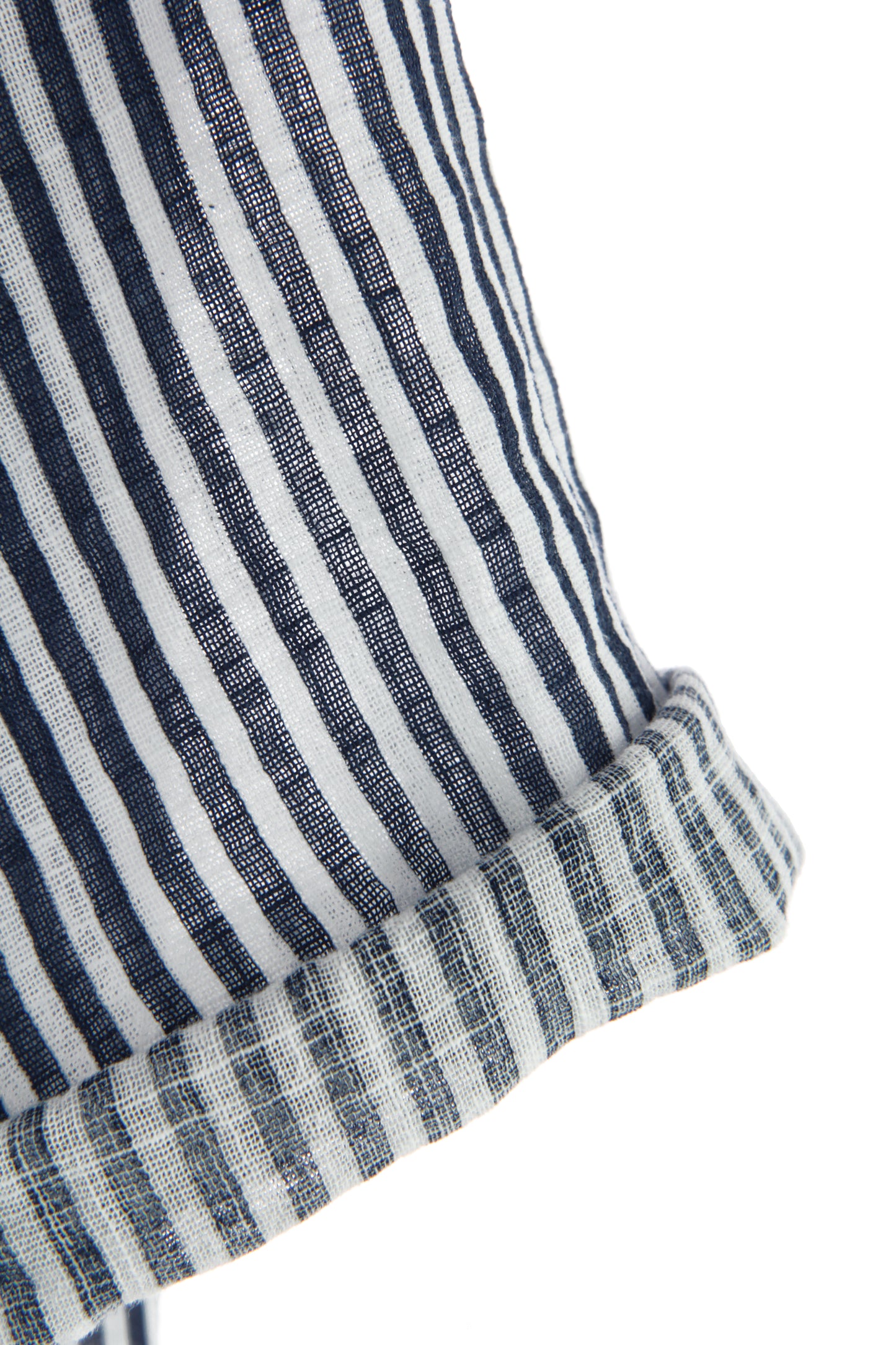 Button Detail Stripe Midi