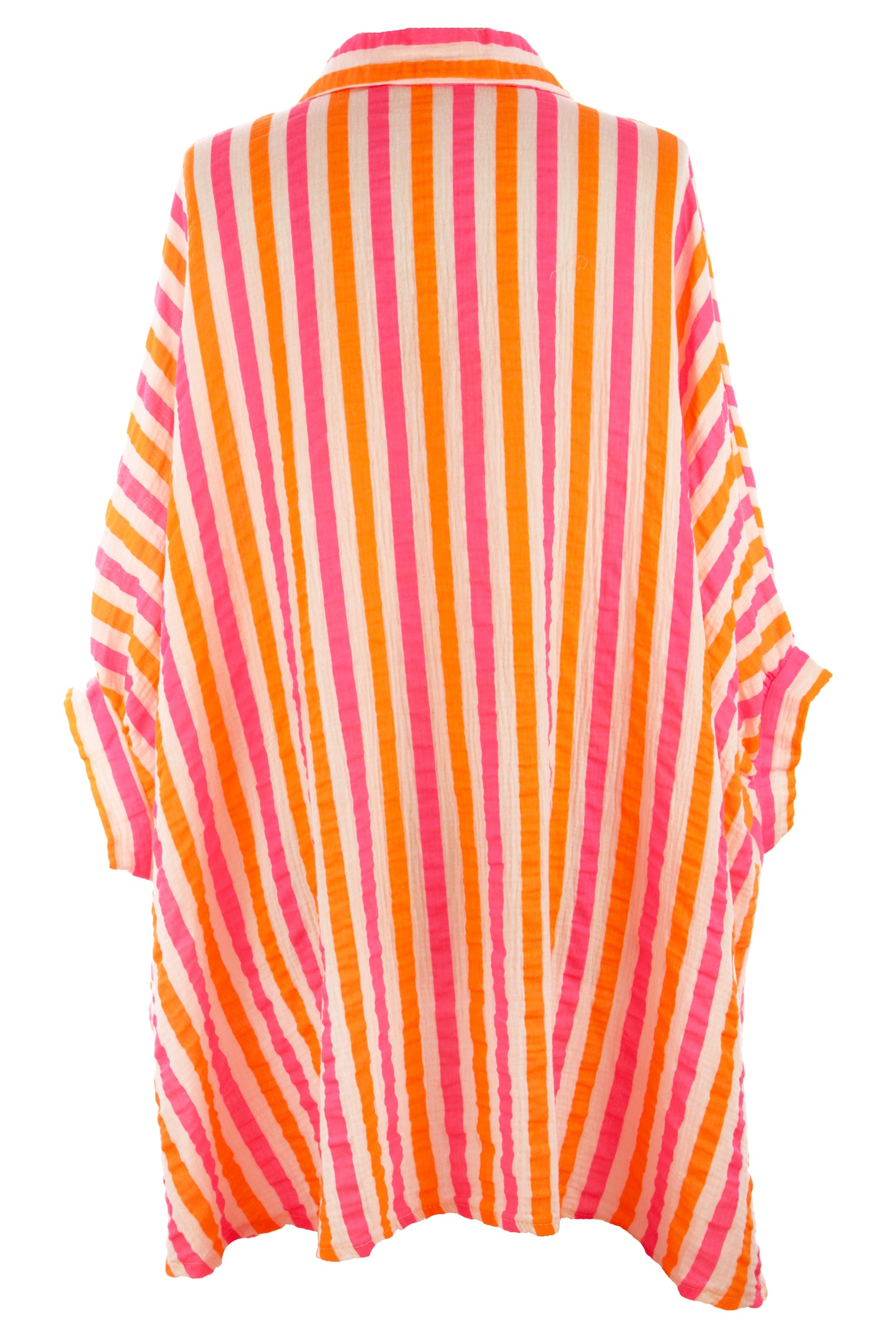 Stripe Print Cheesecloth Shirt