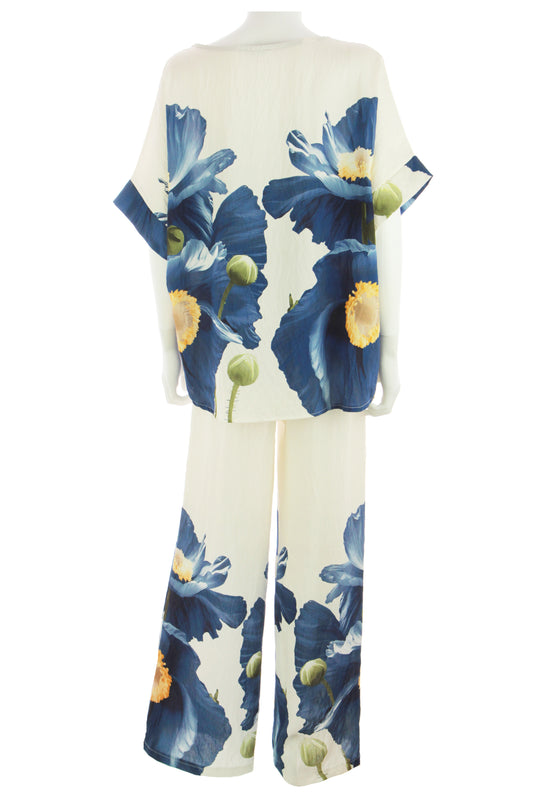 Floral Print Top Trouser Set