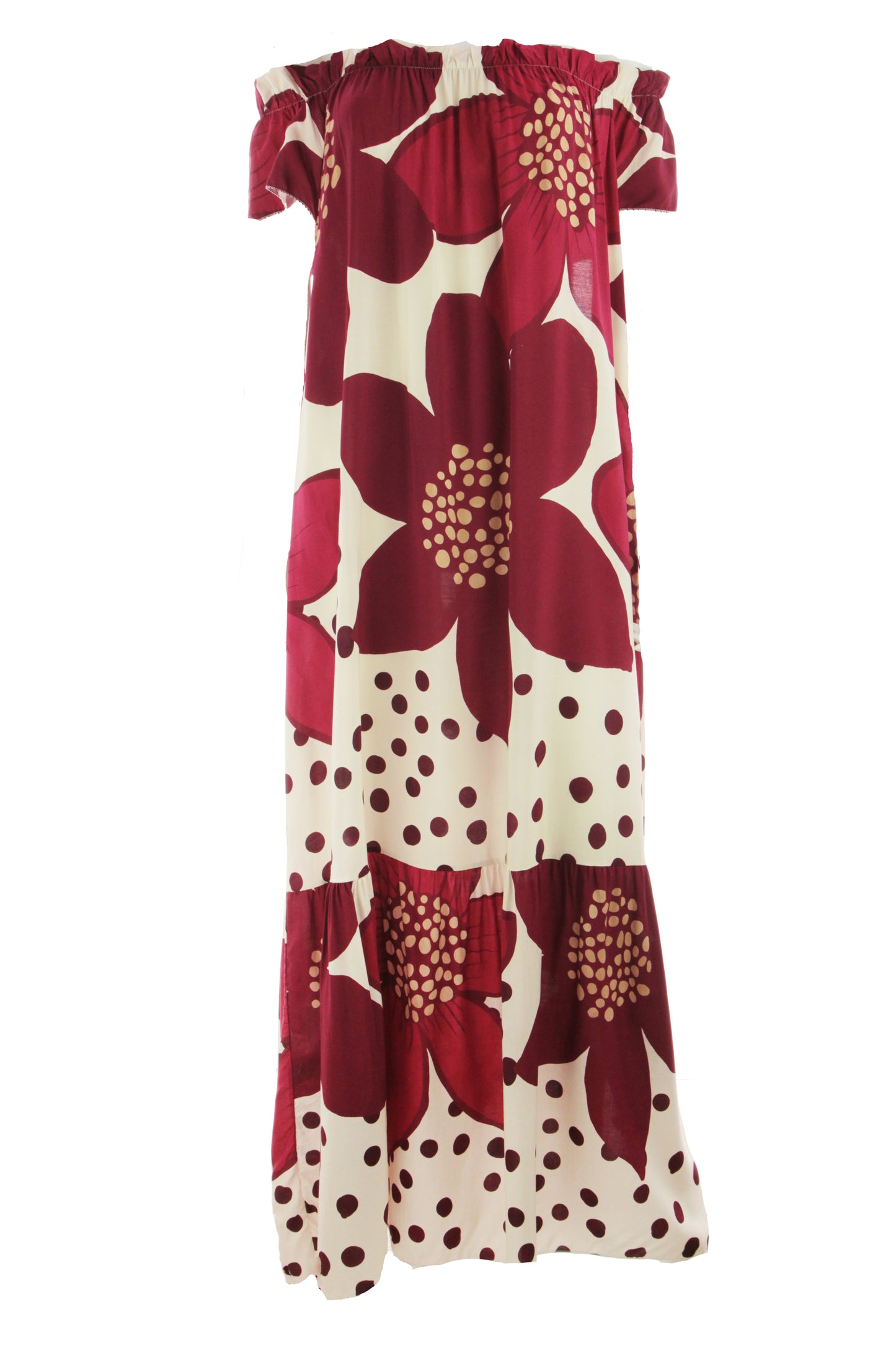 Floral Print Off Shoulder Maxi Dress