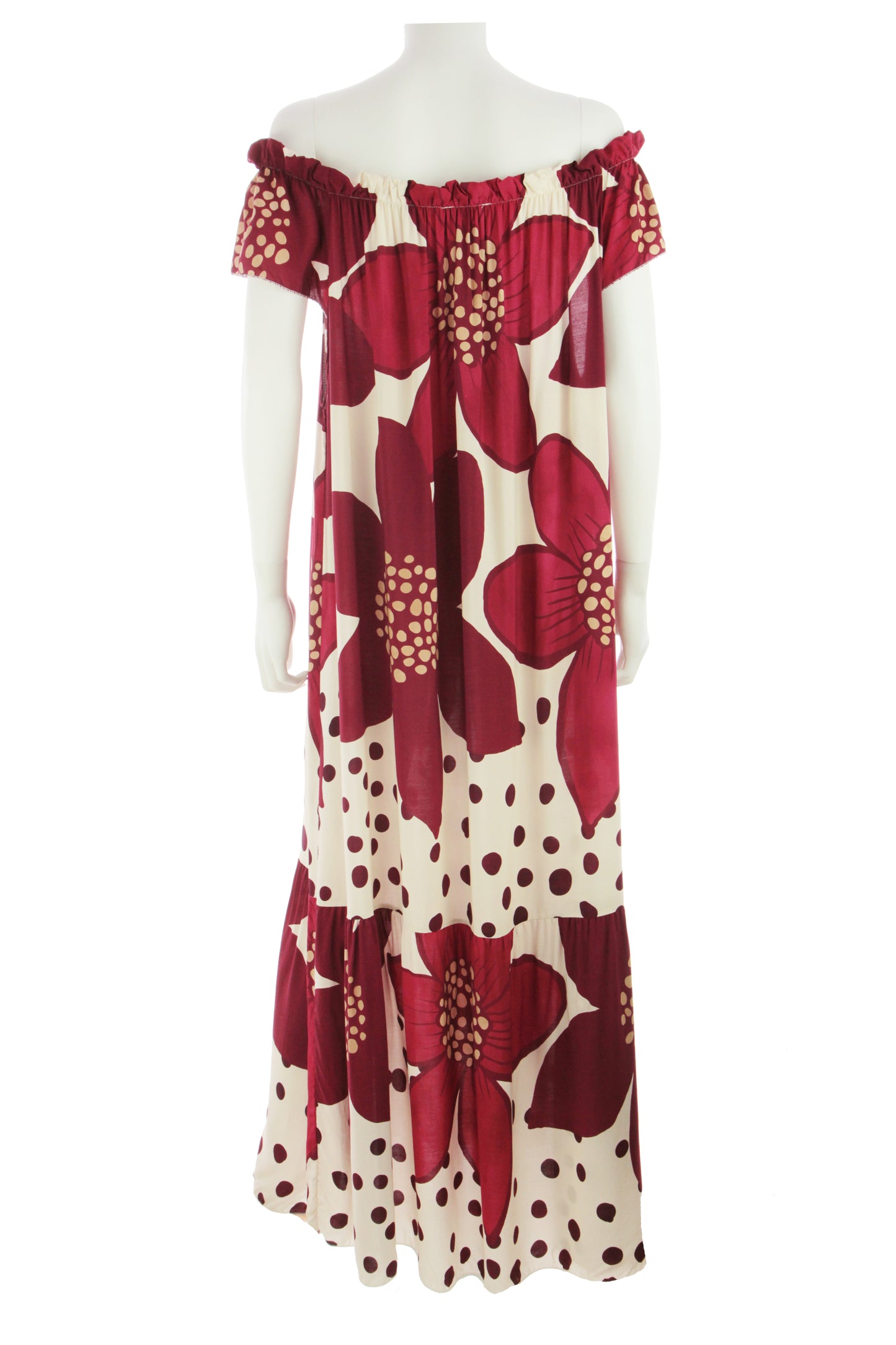 Floral Print Off Shoulder Maxi Dress