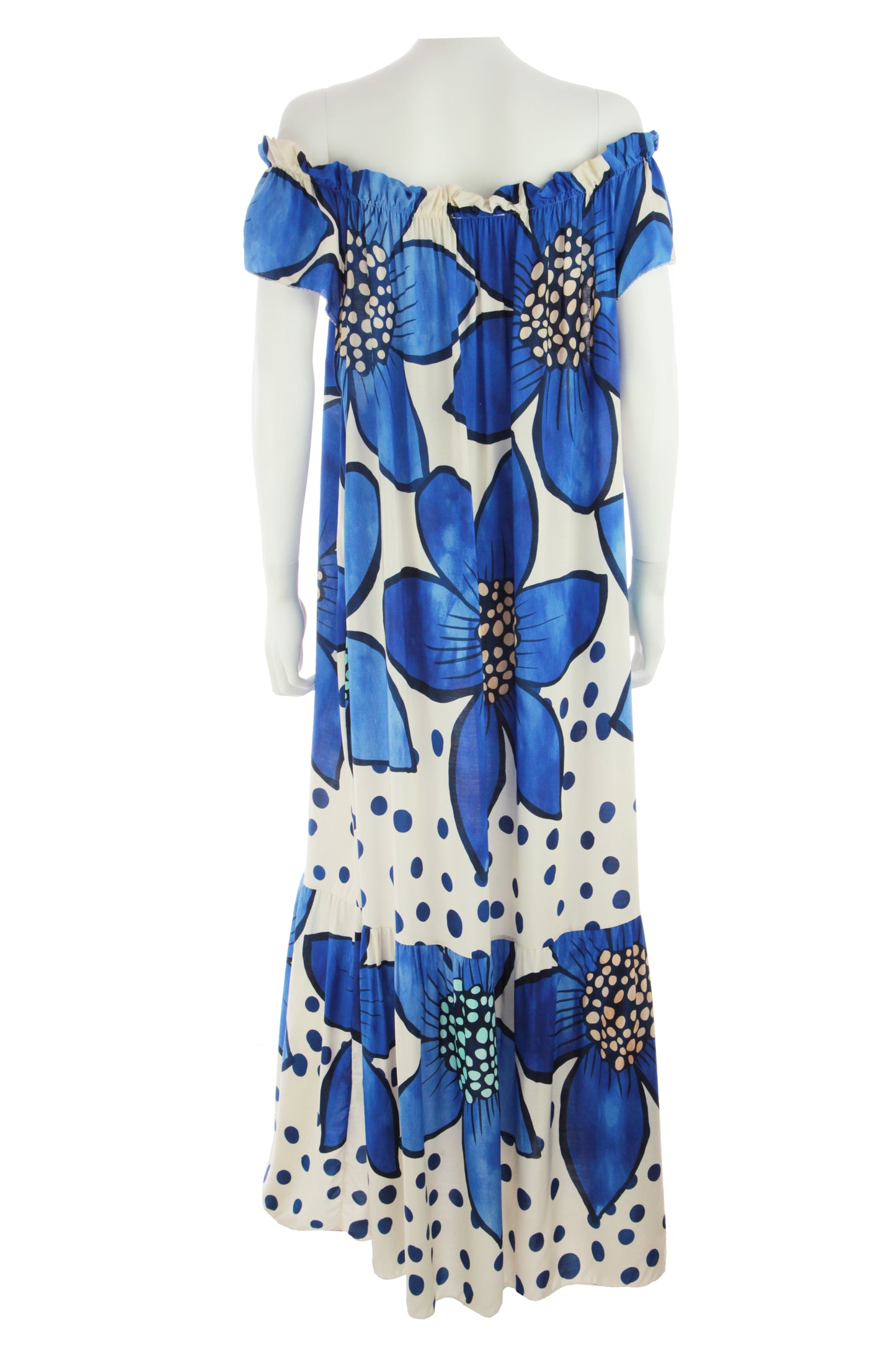 Floral Print Off Shoulder Maxi Dress