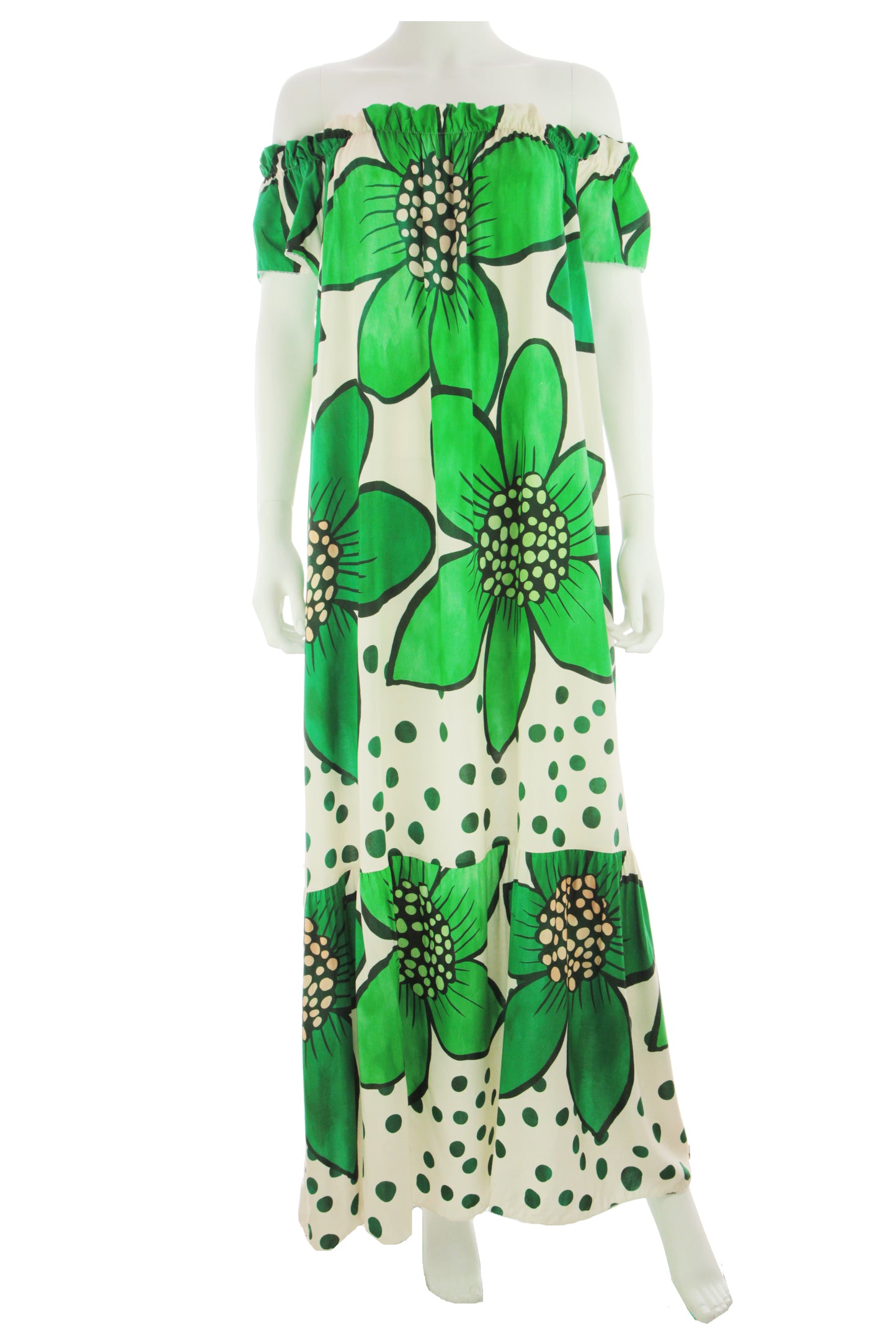 Floral Print Off Shoulder Maxi Dress