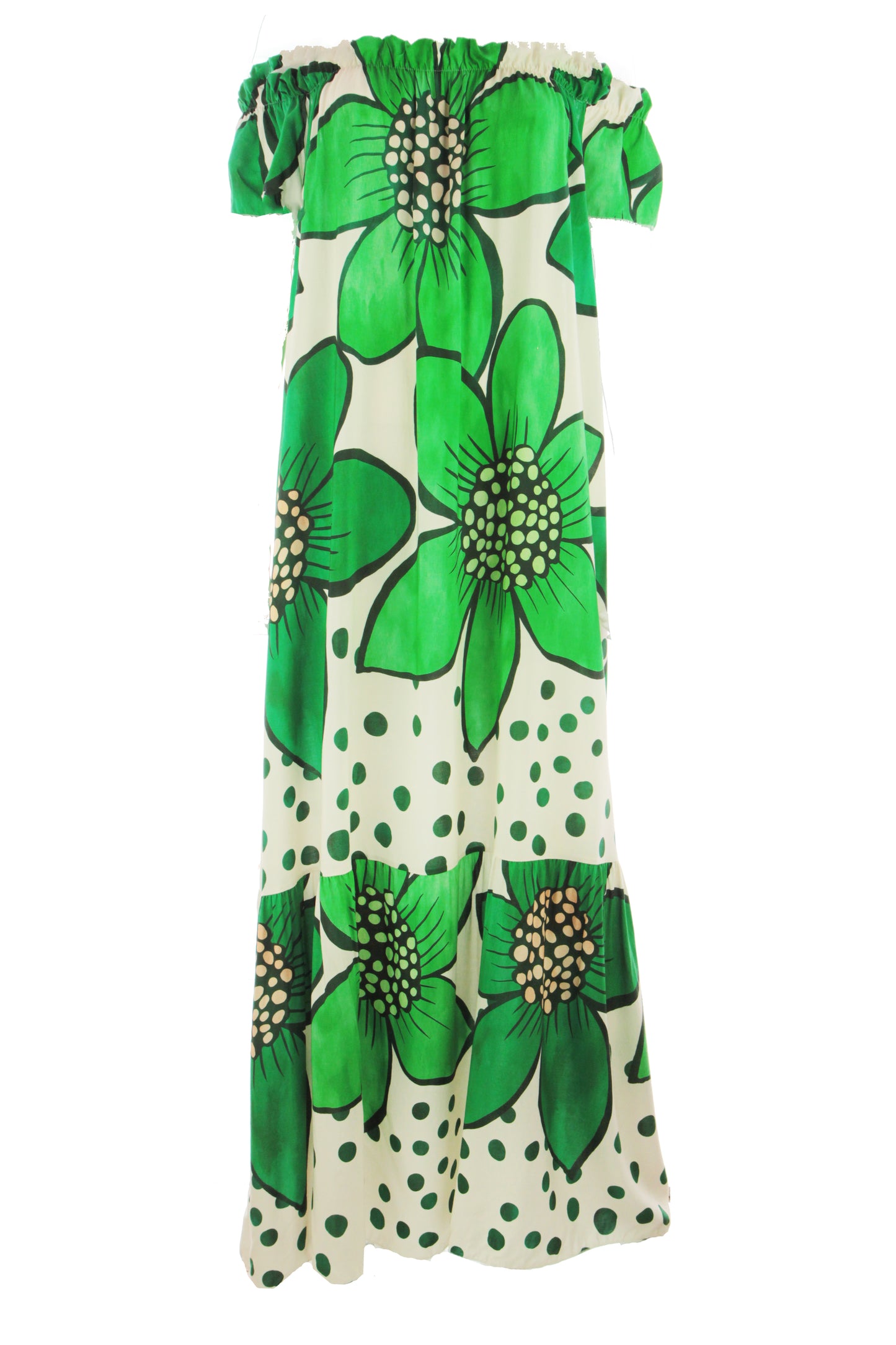 Floral Print Off Shoulder Maxi Dress