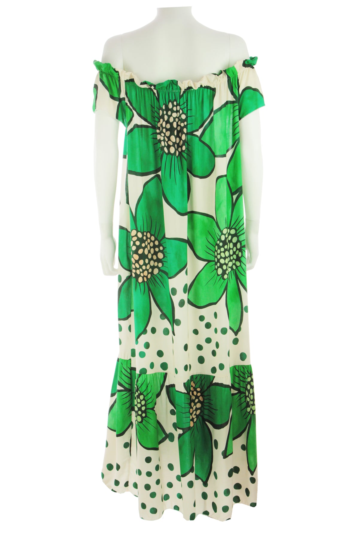 Floral Print Off Shoulder Maxi Dress