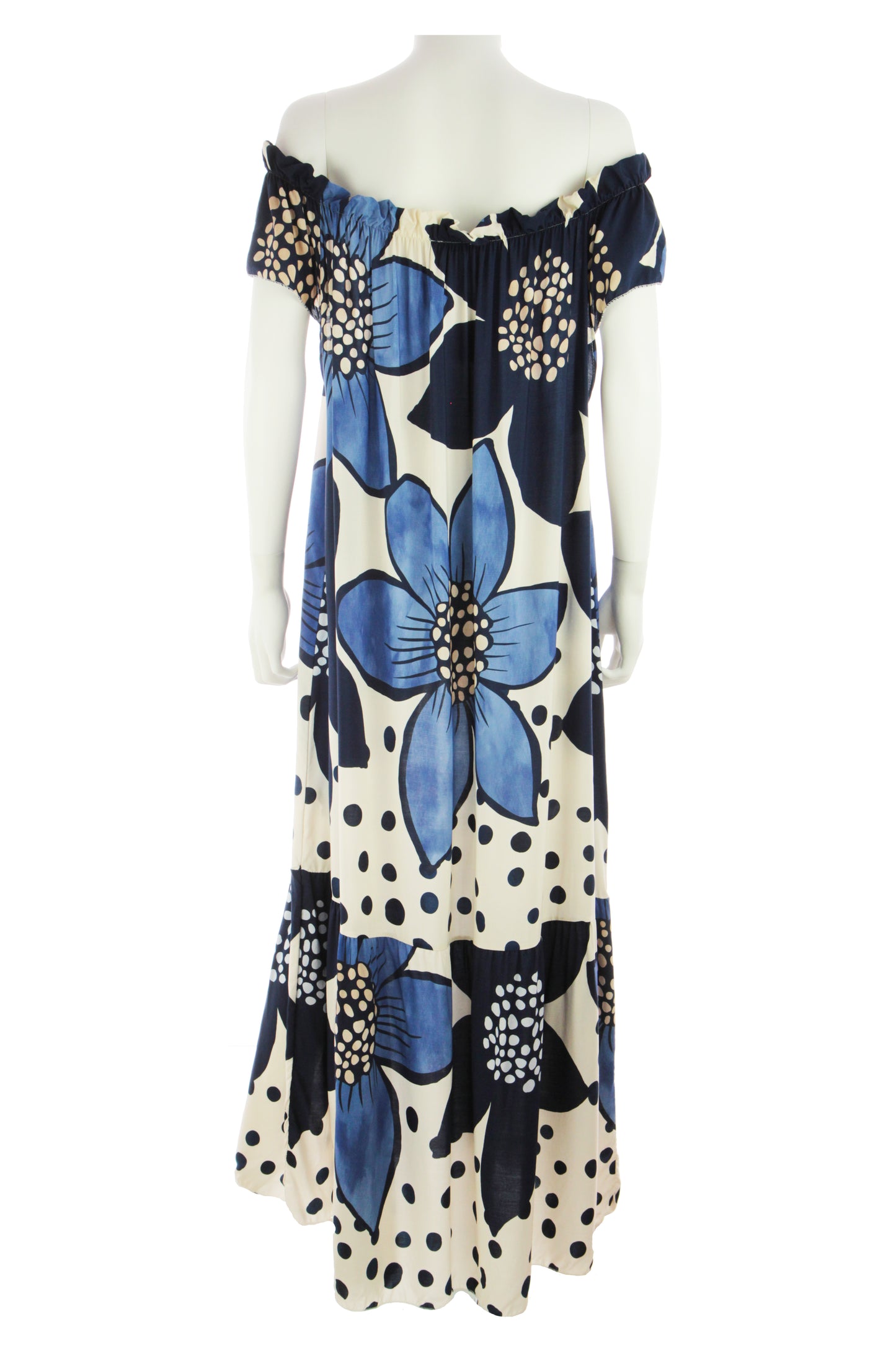 Floral Print Off Shoulder Maxi Dress