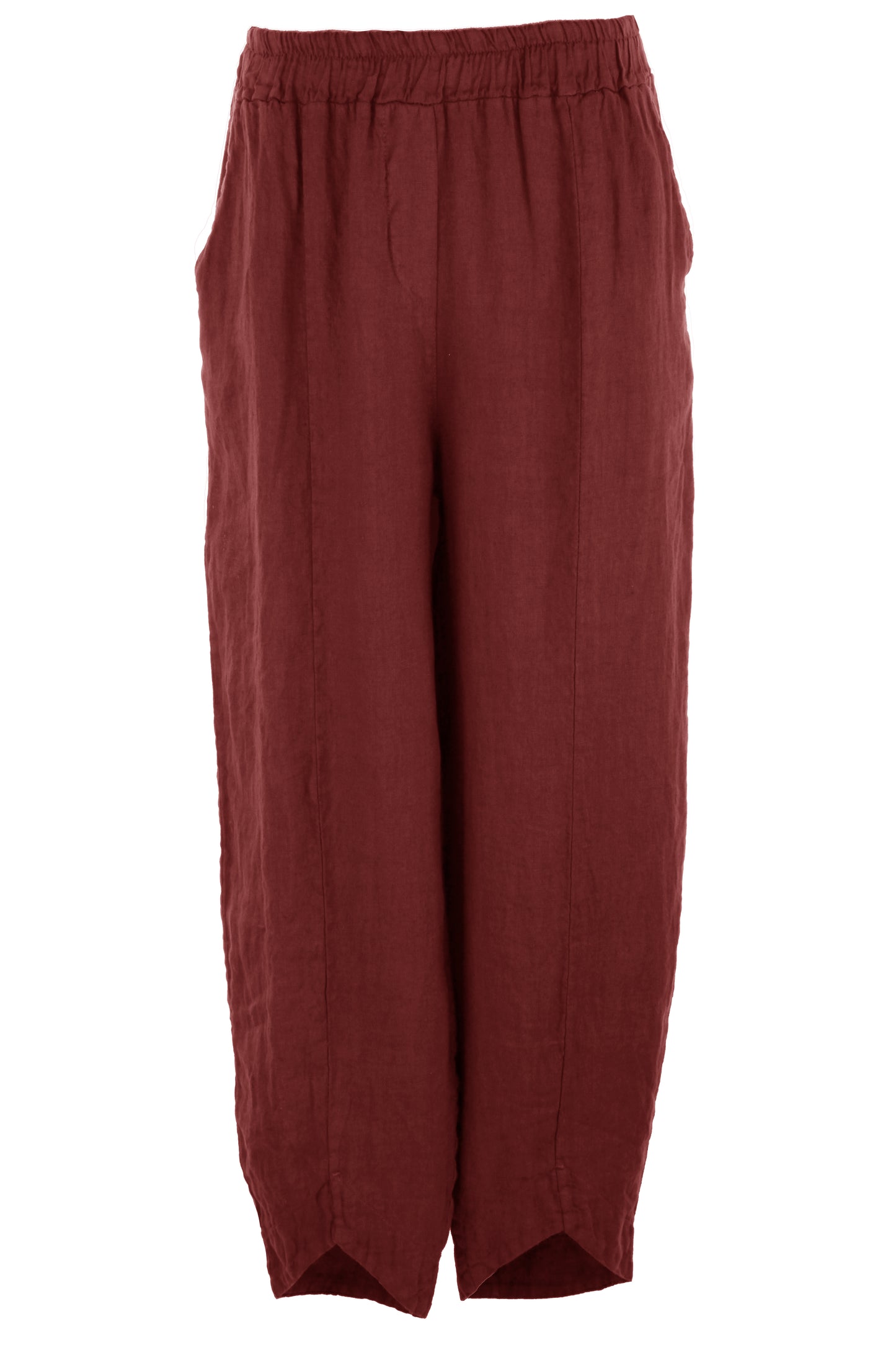 Hi Low Ankle Linen Trouser