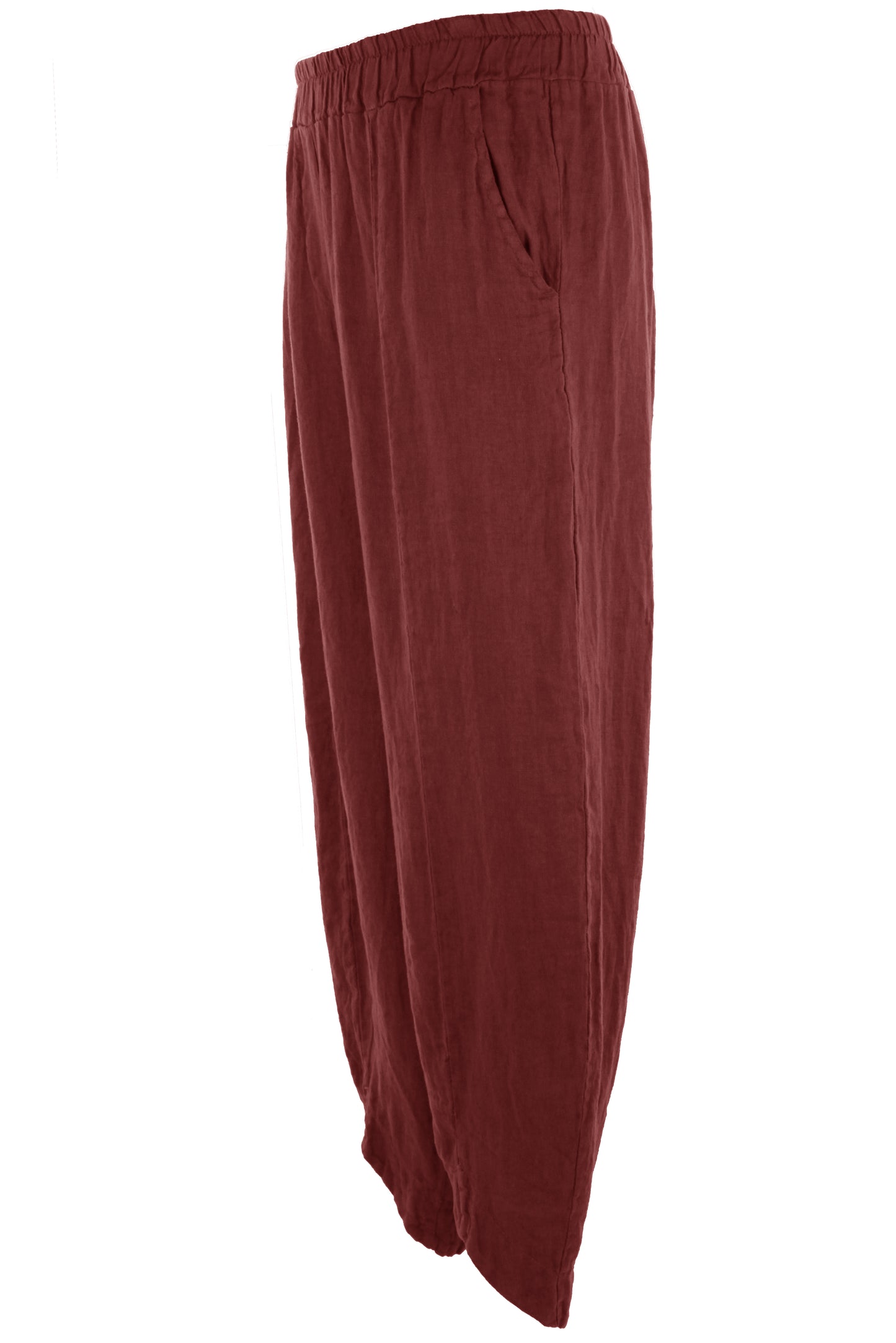 Hi Low Ankle Linen Trouser