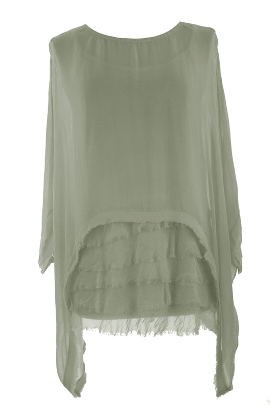 Rara Silk Top with Vest