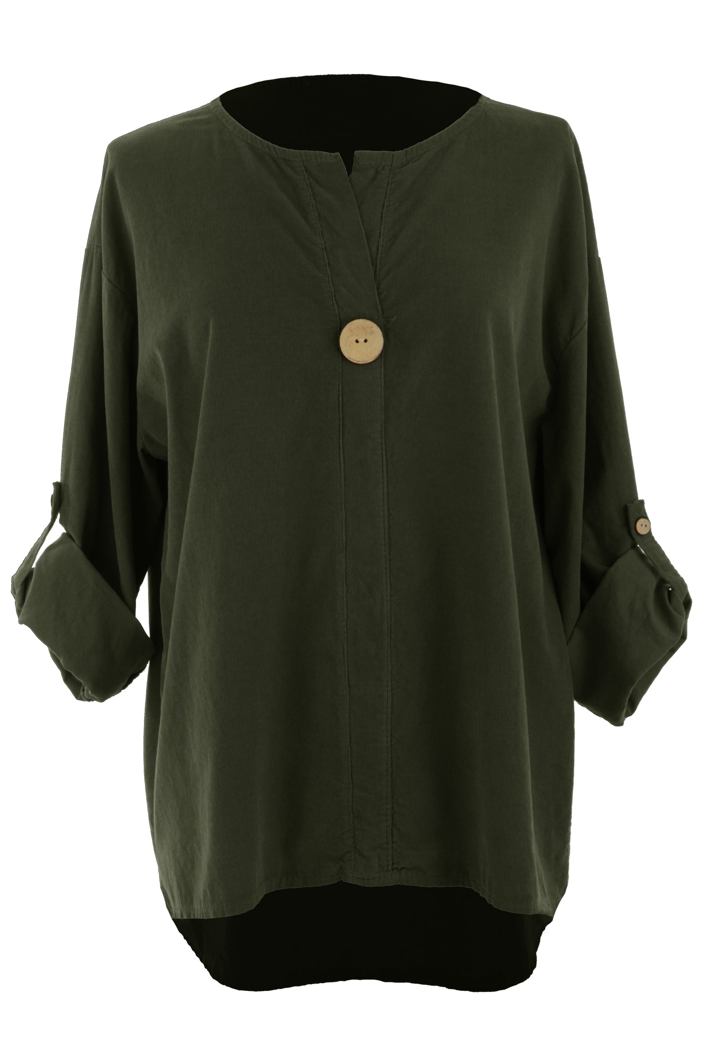 Button Detail Corduroy Top