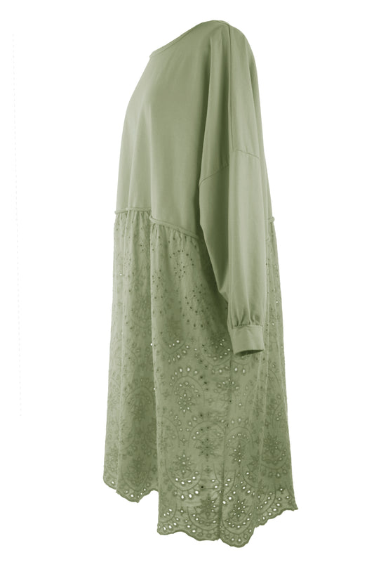 Broderie Anglaise Panel Dress