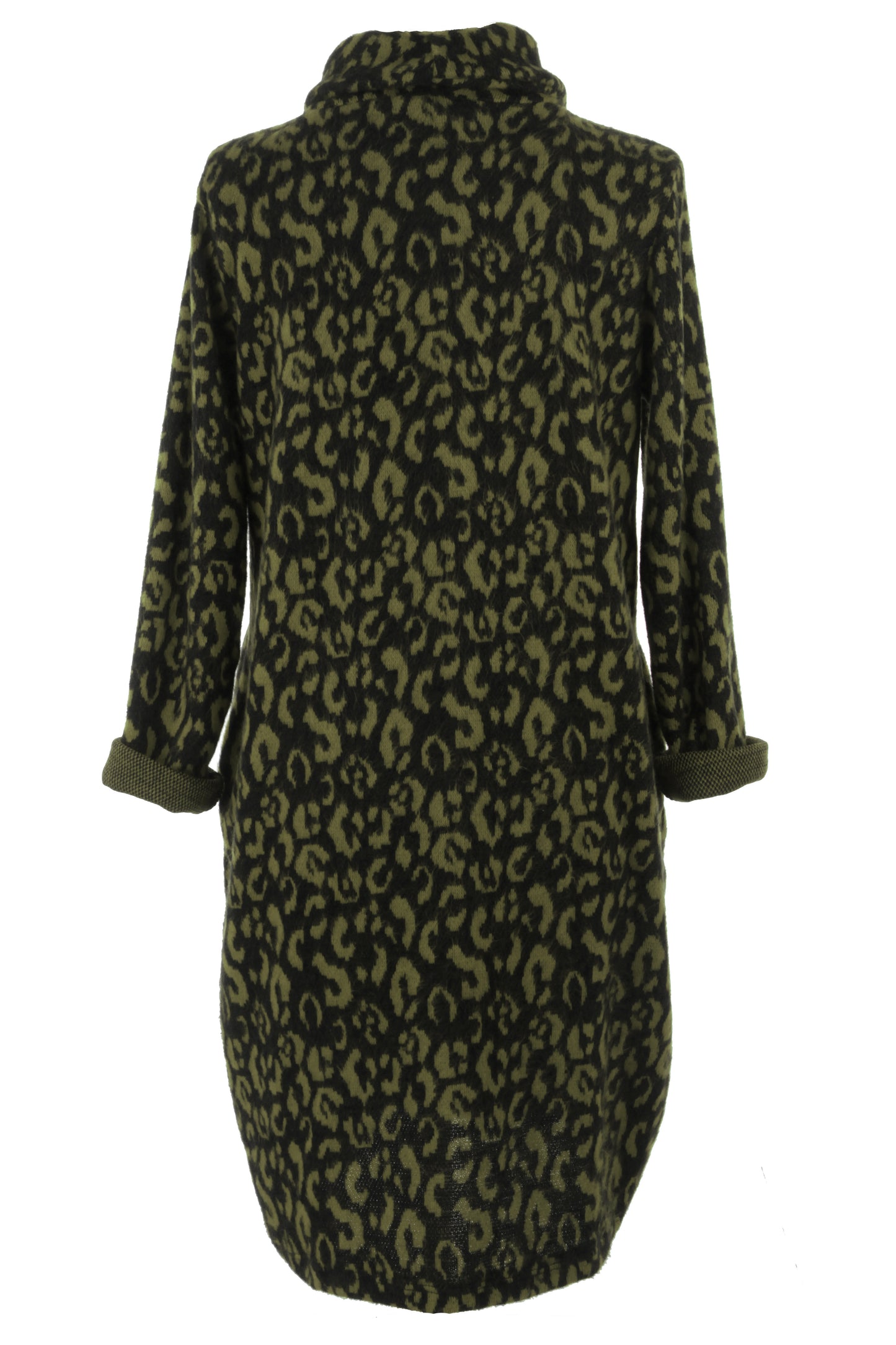 Cowl Cheetah Soft Knit Dress