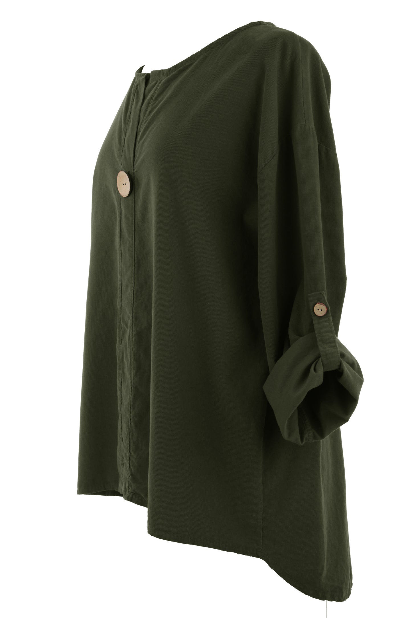 Button Detail Corduroy Top