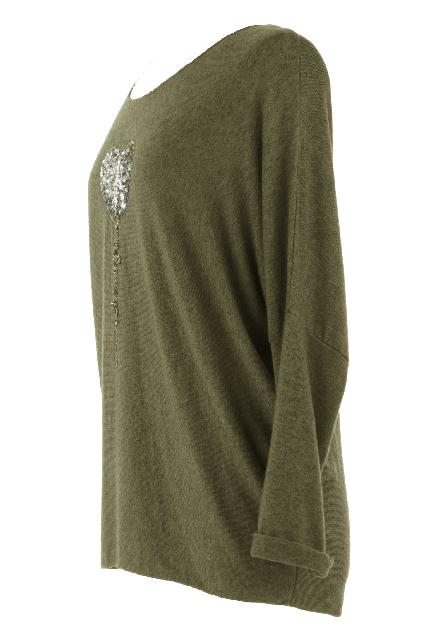 Sequin Heart Soft Knit Jumper