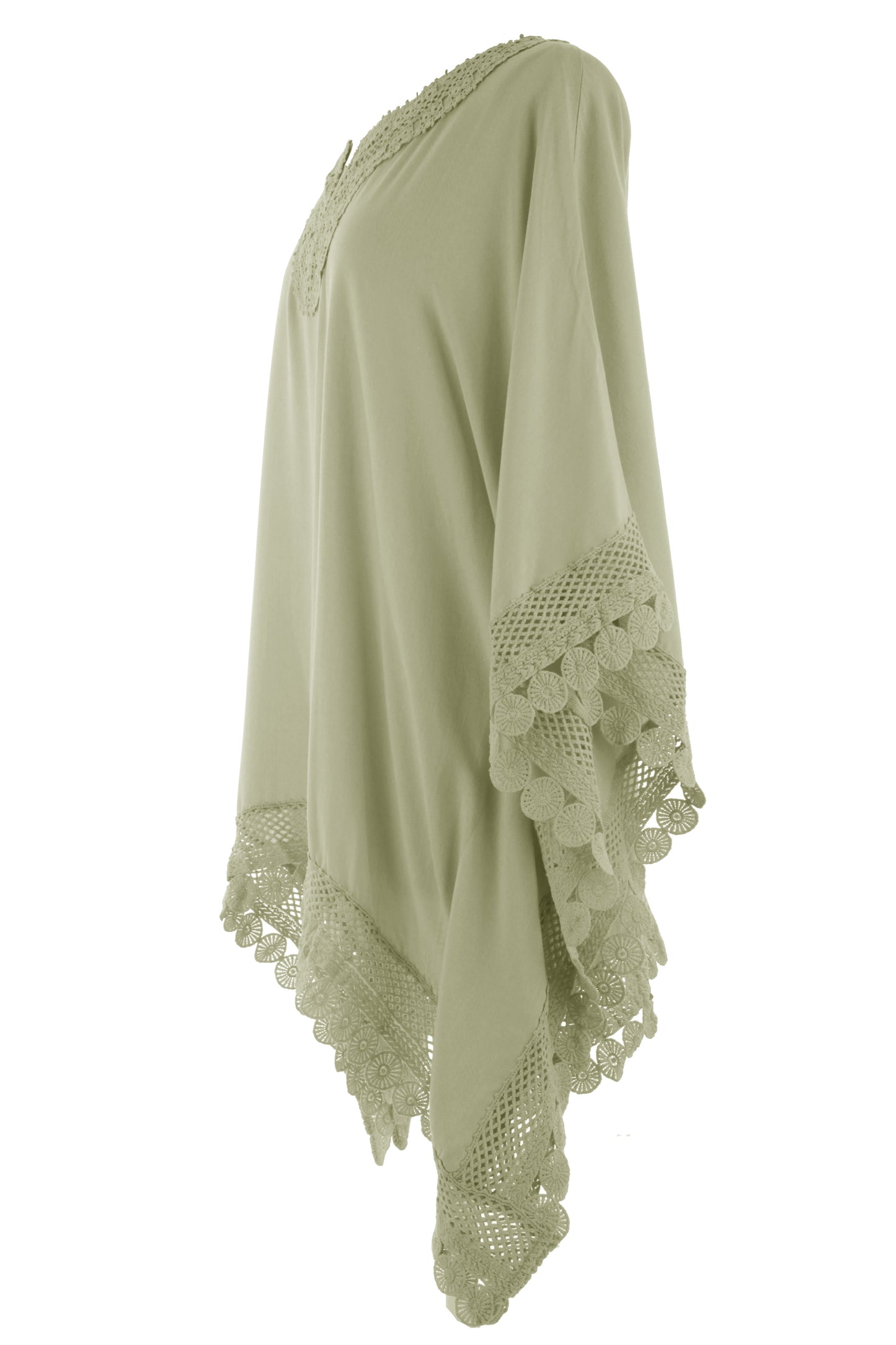 Crochet Trim Kaftan Top