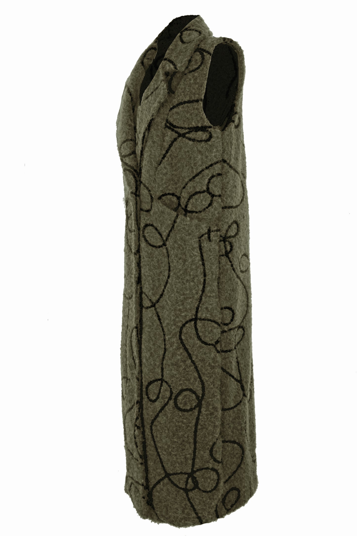Swirl Pattern Textured Gilet
