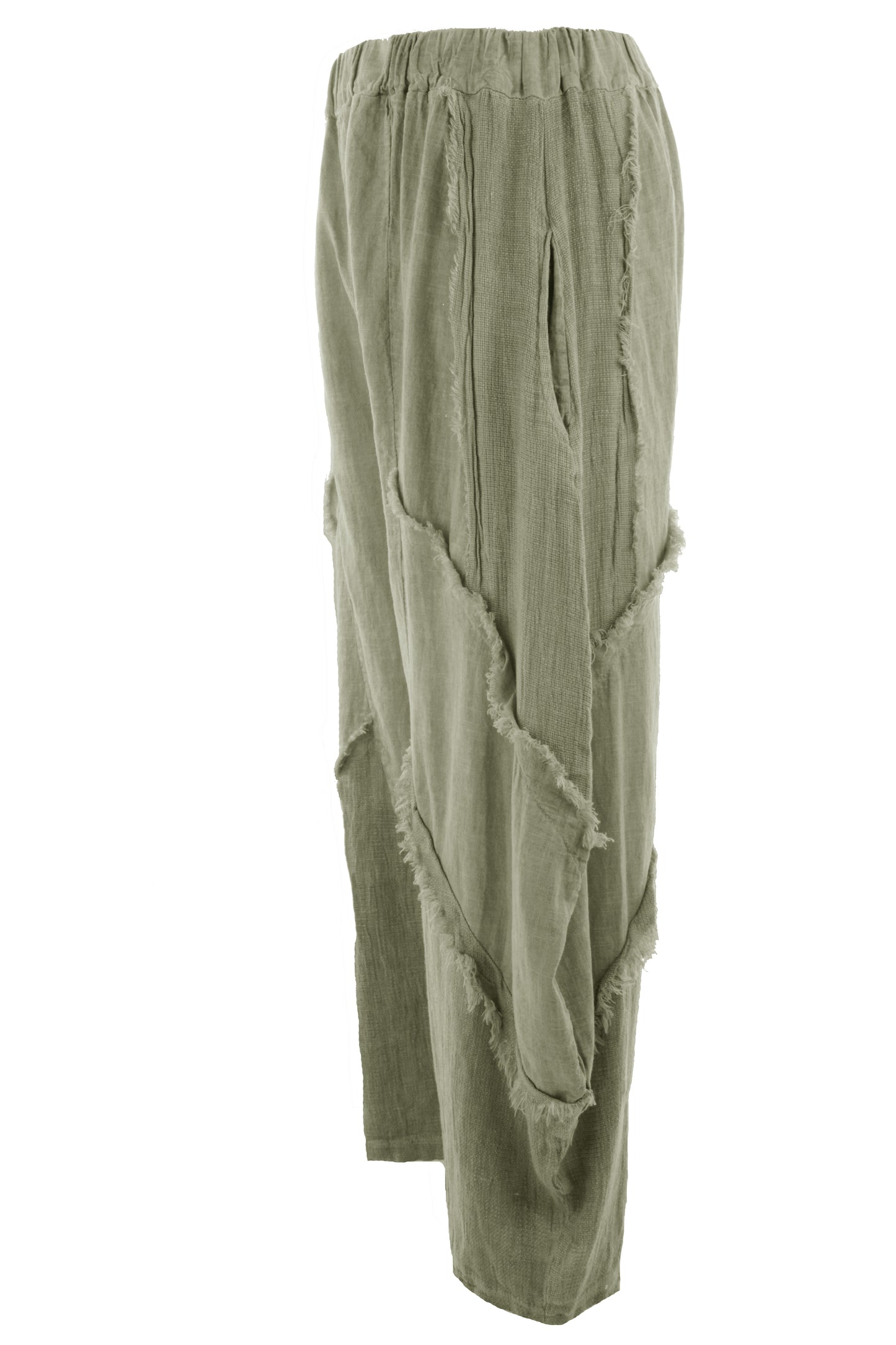Teabag Linen Panel Trouser