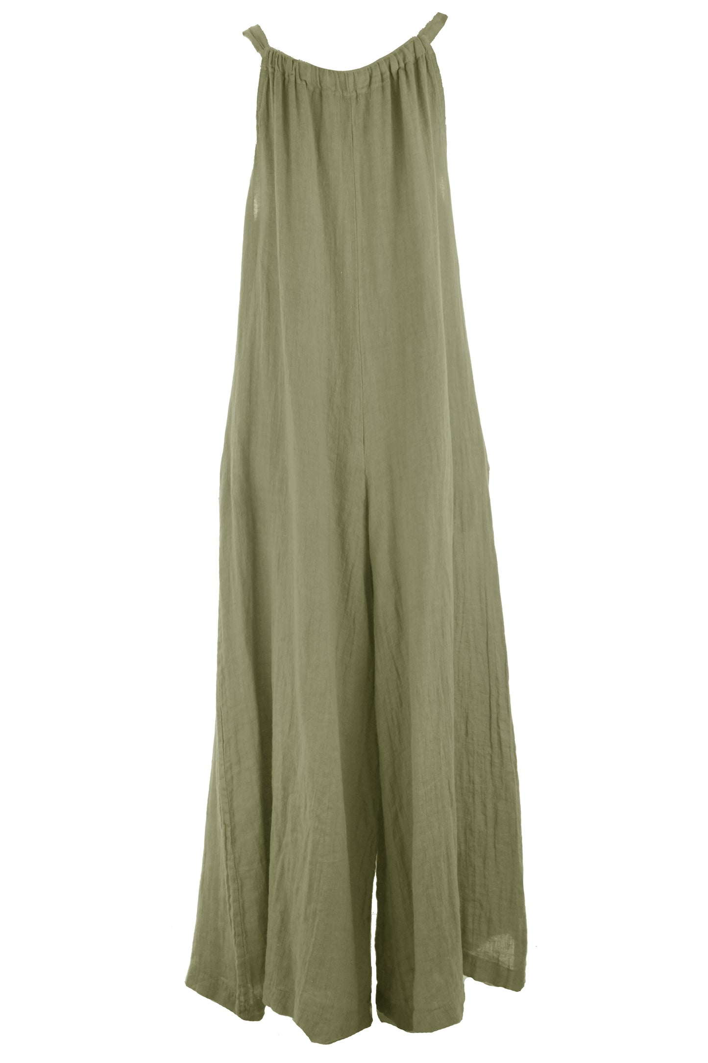 Side Tie Linen Jumpsuit