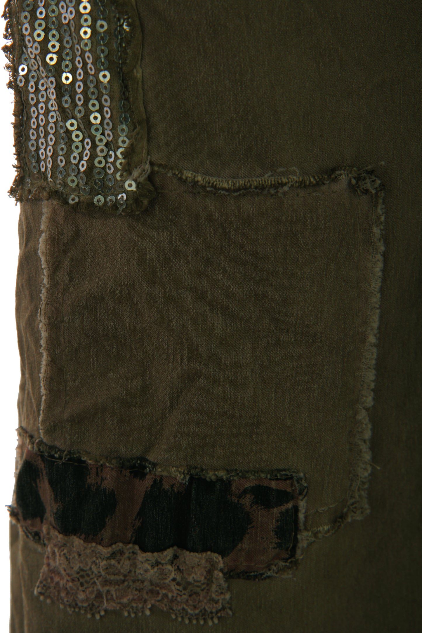 Leopard Sequin Patch Trouser