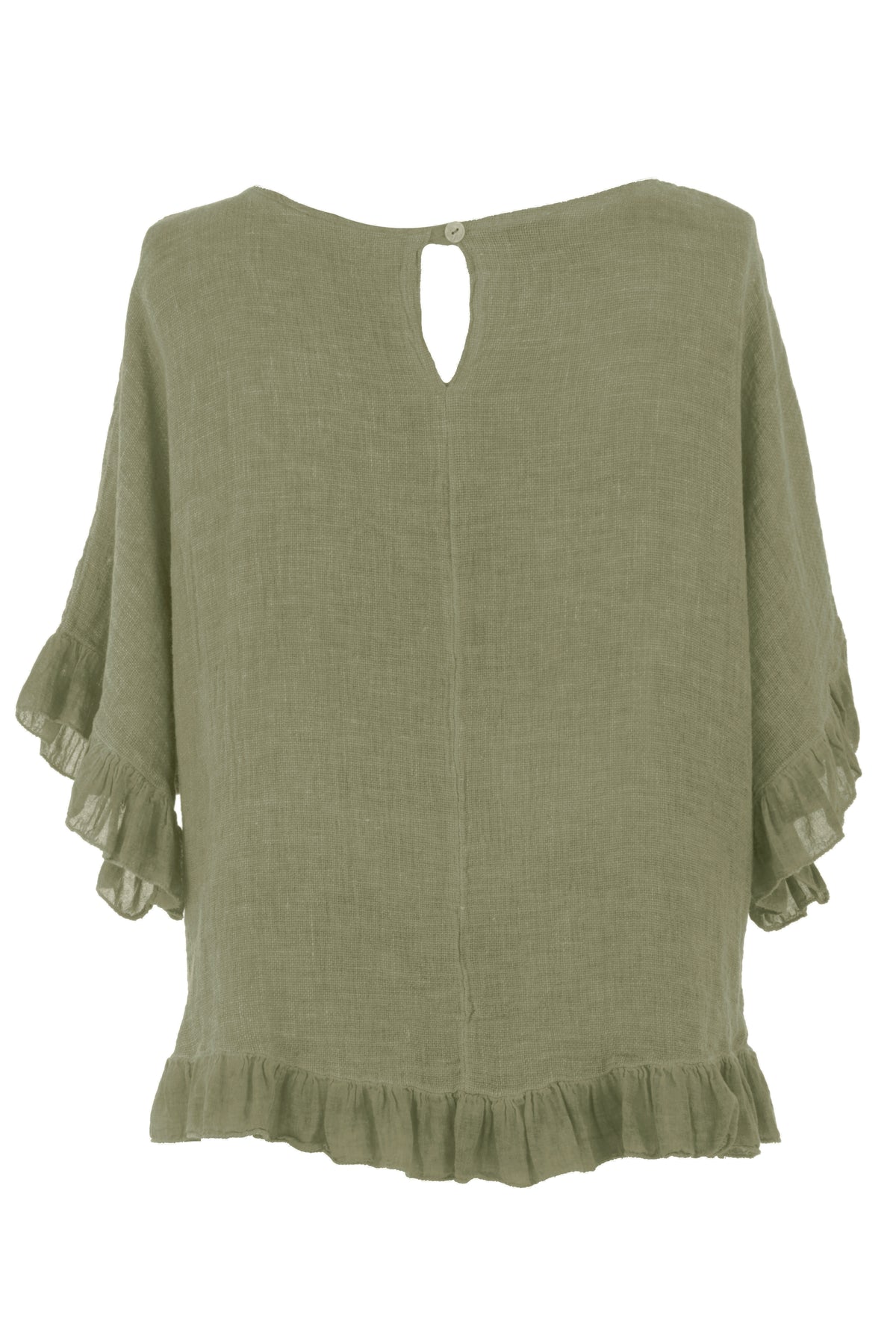 Frill Hem Hopsack Top