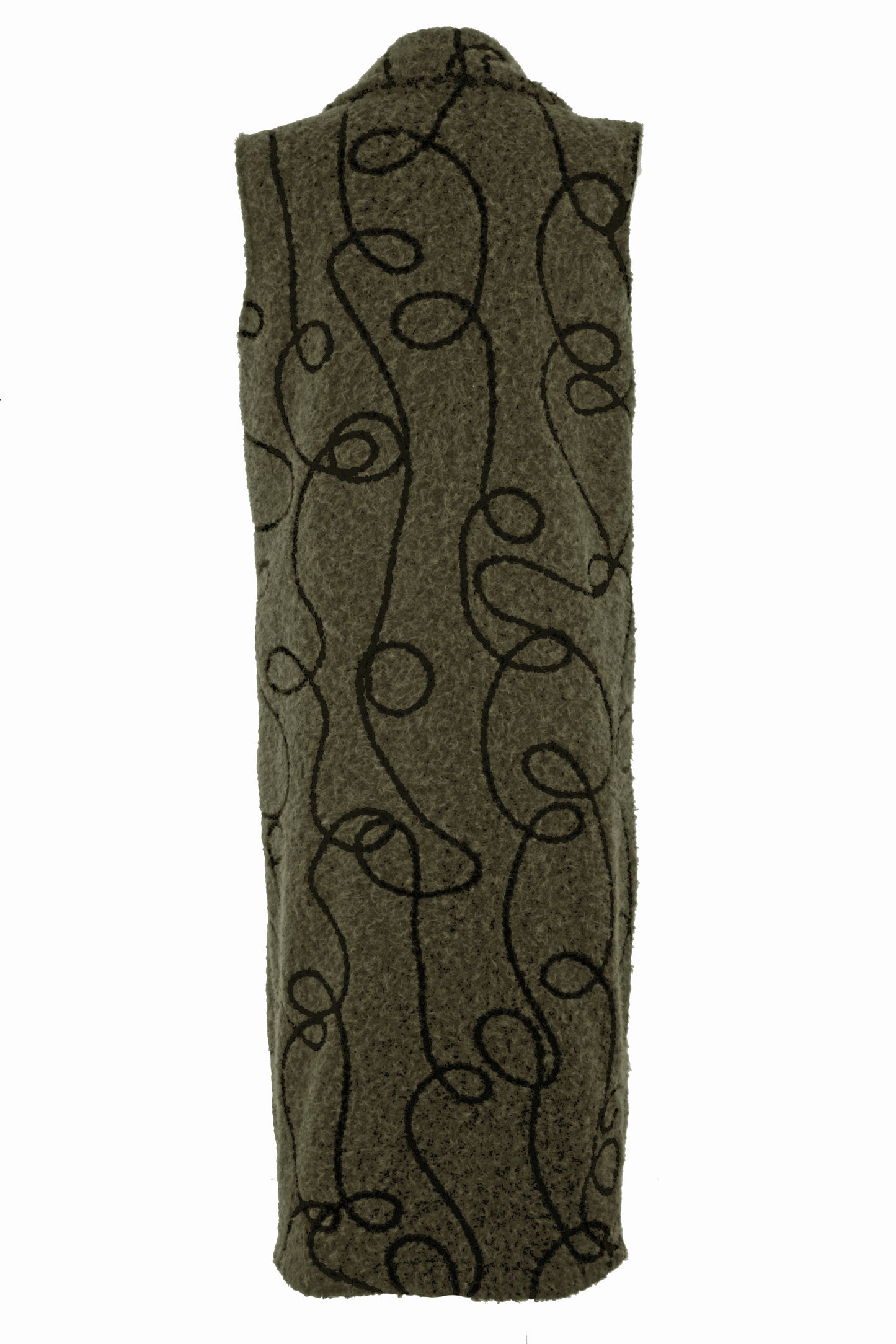 Swirl Pattern Textured Gilet