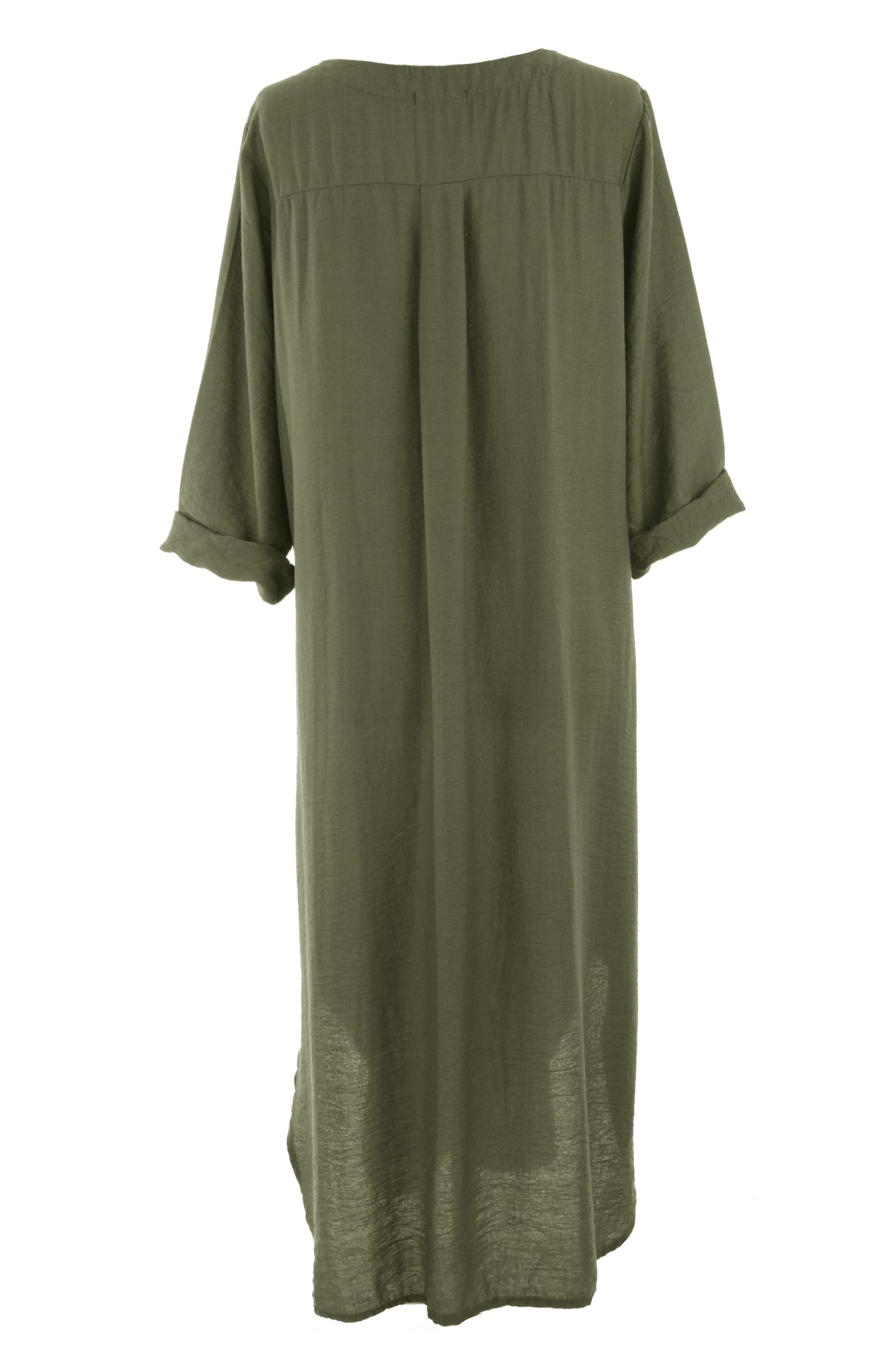 One Button Detail Midi Dress
