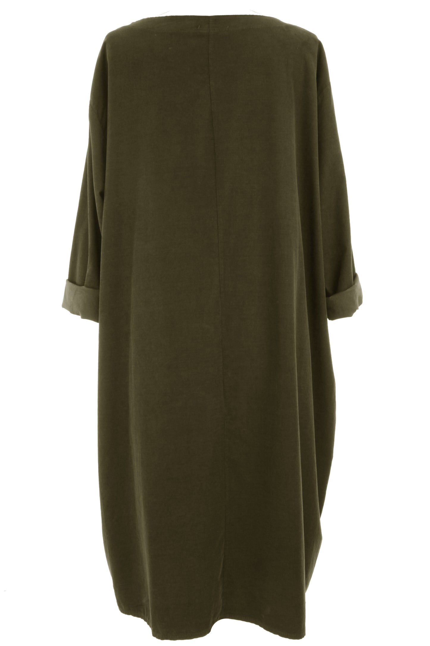 2 Pocket Button Detail Corduroy Midi