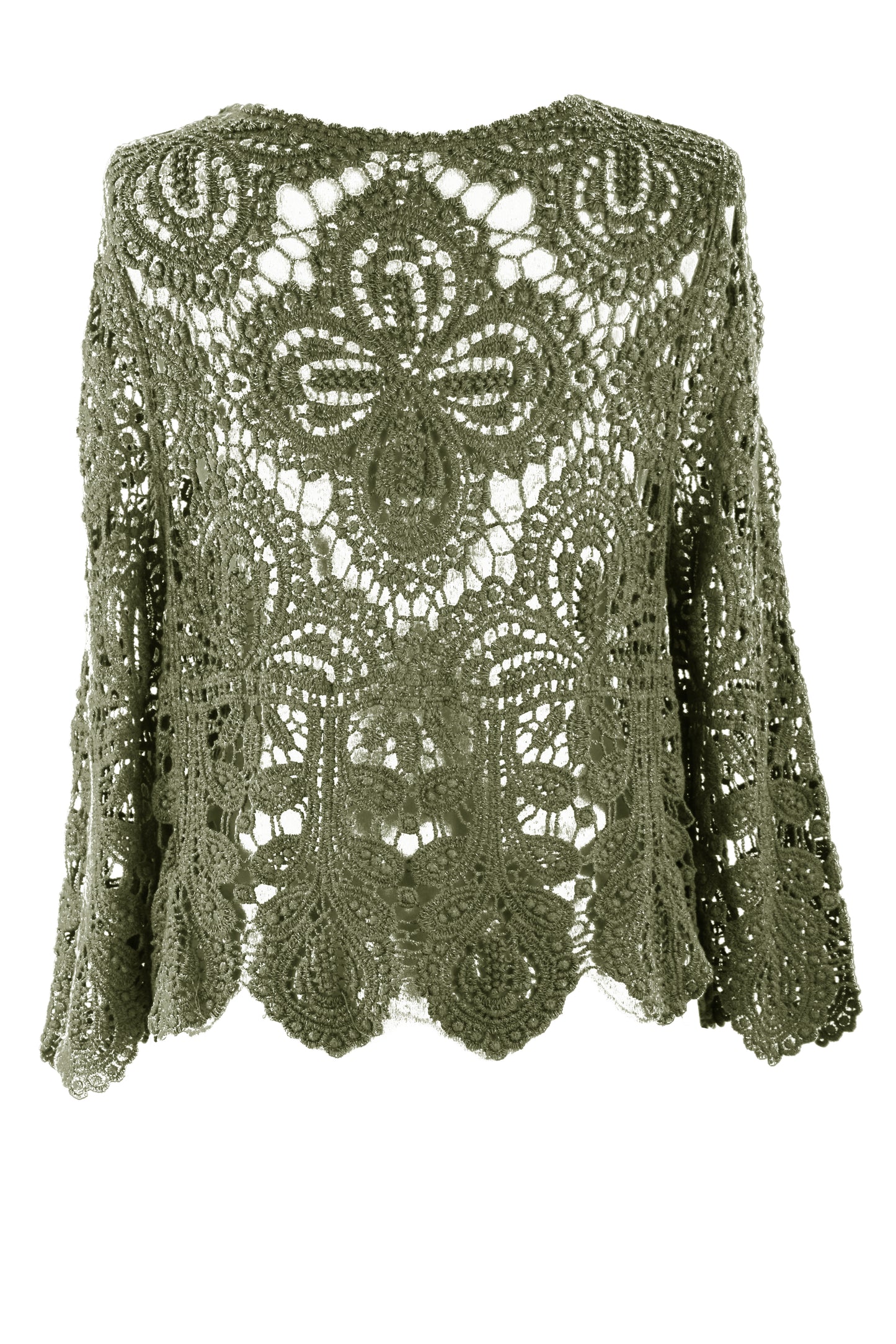 Tie Front Crochet Cardigan