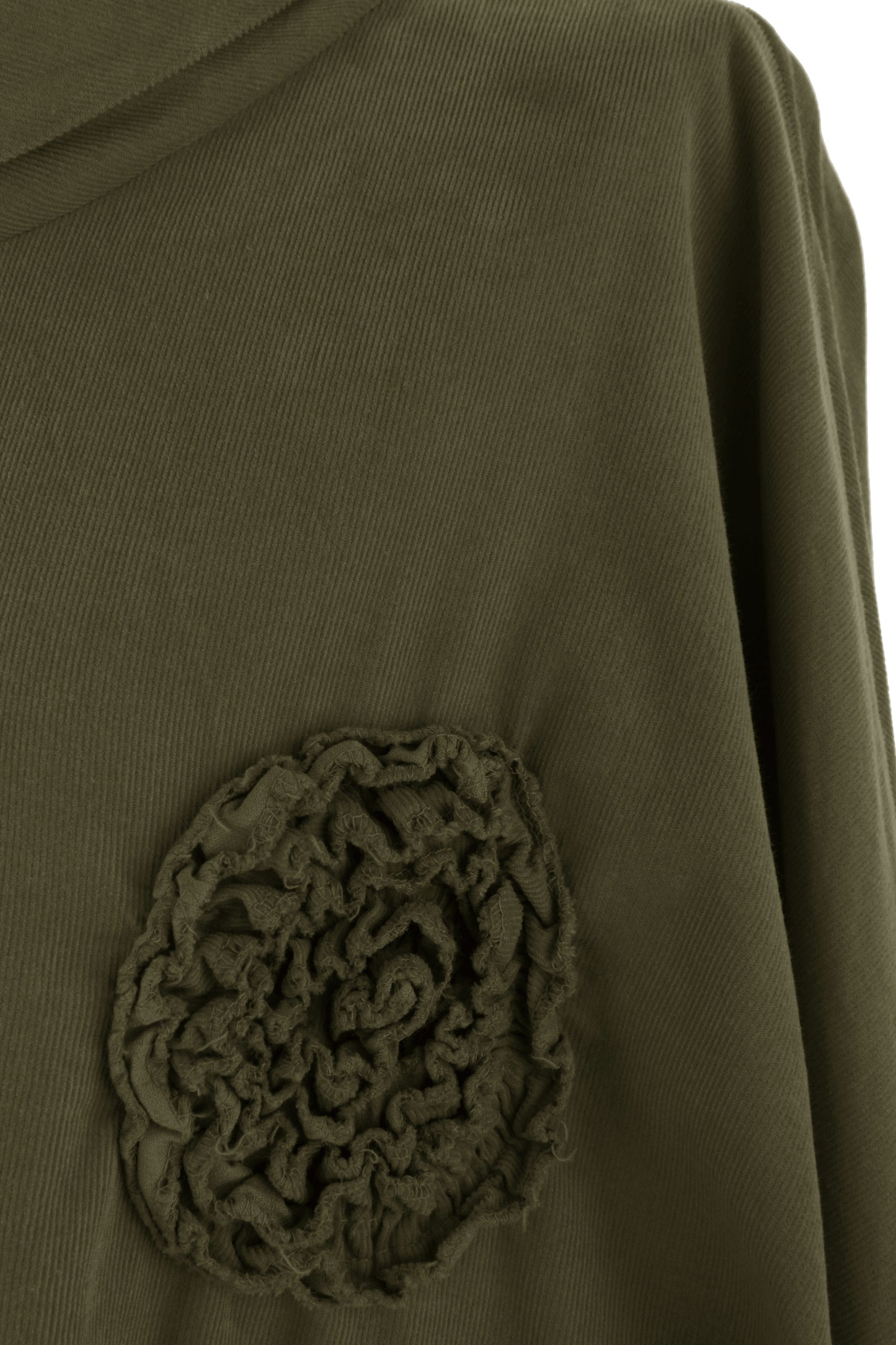Flower Applique Corduroy Top