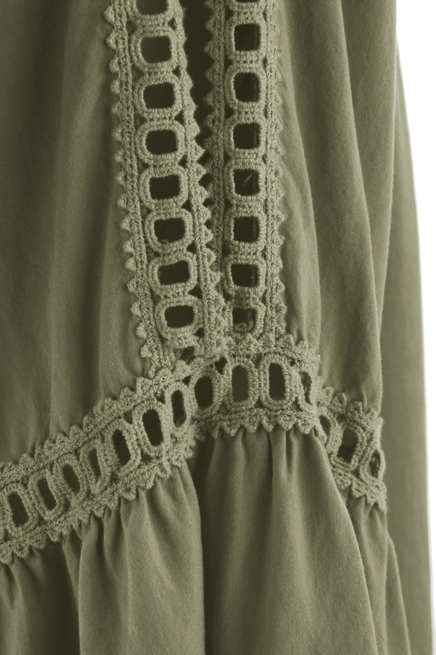 Crochet Trim Cut-out Shoulder Top